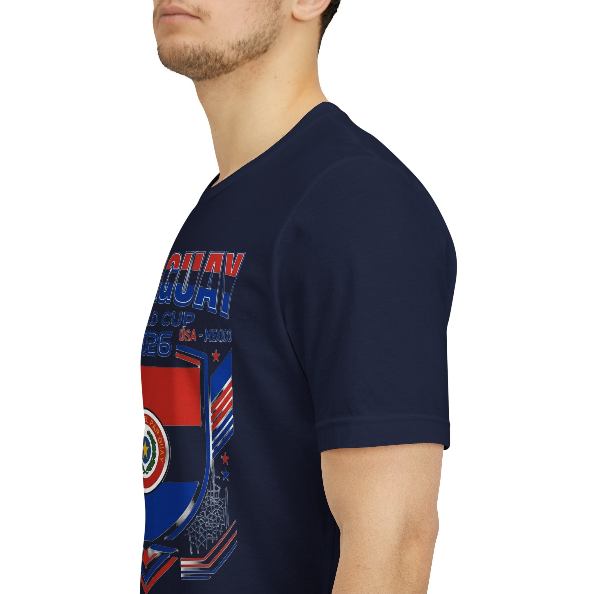 Camiseta de Paraguay Mundial 2026 | Escudo de fútbol de Paraguay, EE. UU. Canadá México
