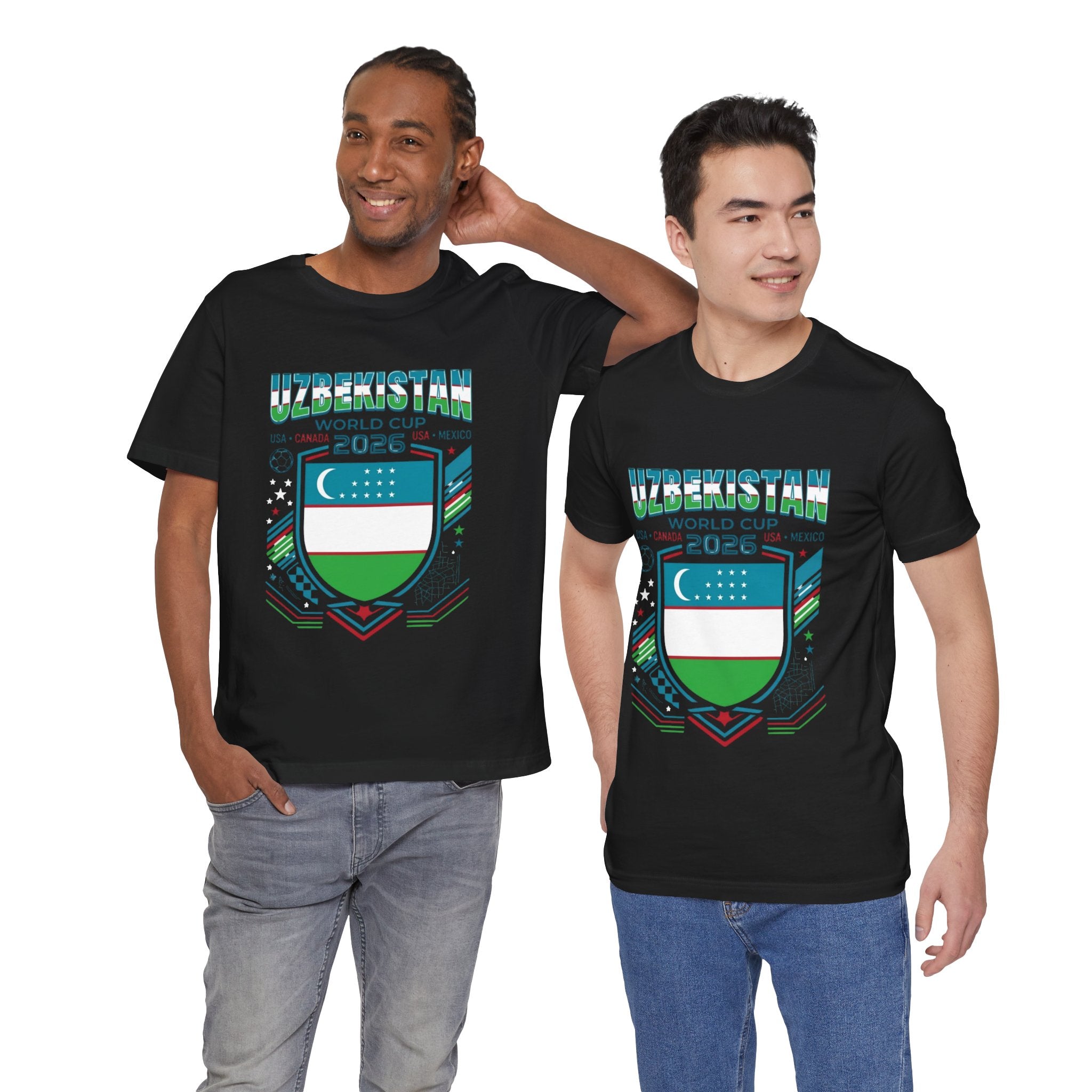 Camiseta Uzbekistán Mundial 2026 | Escudo de fútbol de Uzbekistán, EE. UU. Canadá México