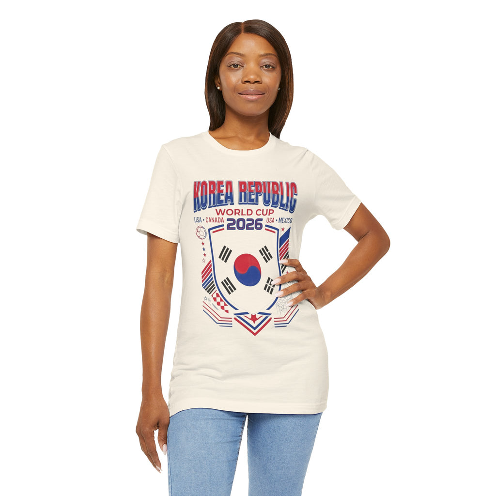 Camiseta de la Copa Mundial 2026 de la República de Corea | Escudo de la Selección de Fútbol de la República de Corea, EE. UU. Canadá México