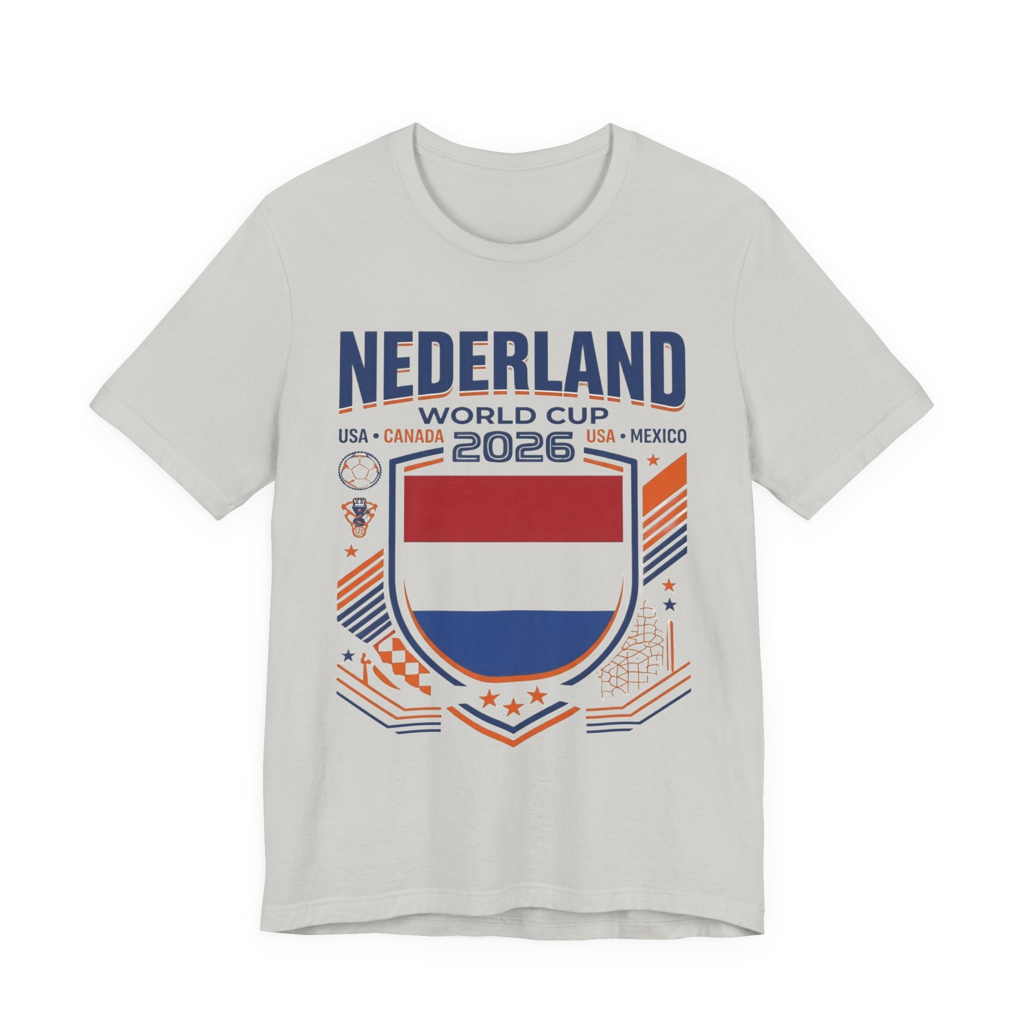Tee Coupe du Monde 2026 Pays-Bas | Blason de football des Pays-Bas, USA Canada Mexique