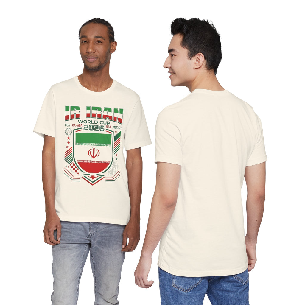 Camiseta de Irán Mundial 2026 | Escudo de fútbol de Irán, EE. UU. Canadá México