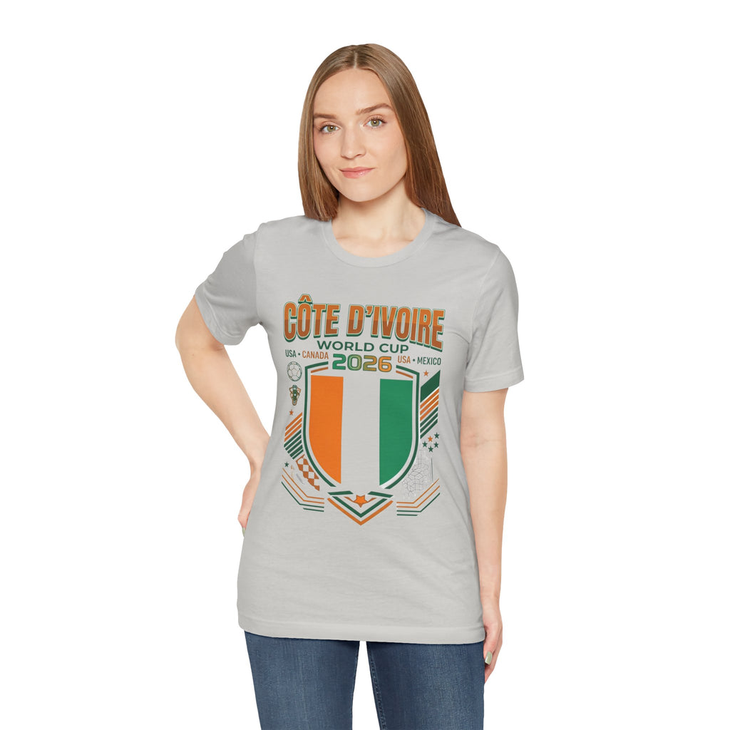 Camiseta Copa Mundial 2026 Costa de Marfil | Escudo de Fútbol de Costa de Marfil, EE. UU. Canadá México