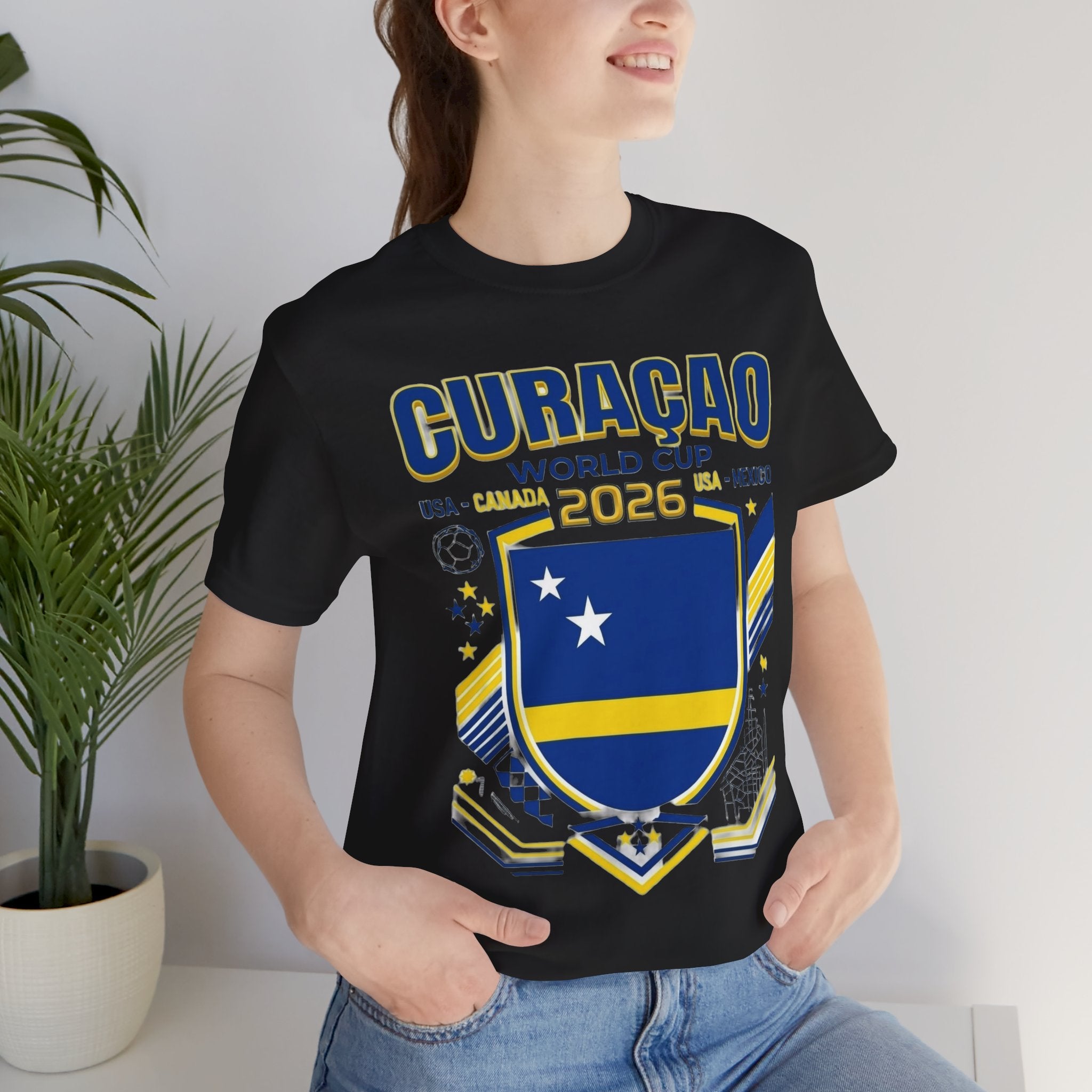 Camiseta Curazao Mundial 2026 | Escudo de Fútbol de Curazao, EE. UU., Canadá, México