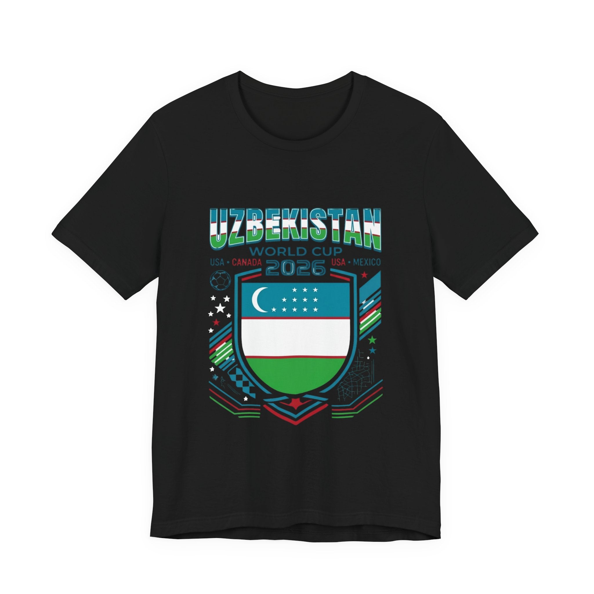 Camiseta Uzbekistán Mundial 2026 | Escudo de fútbol de Uzbekistán, EE. UU. Canadá México