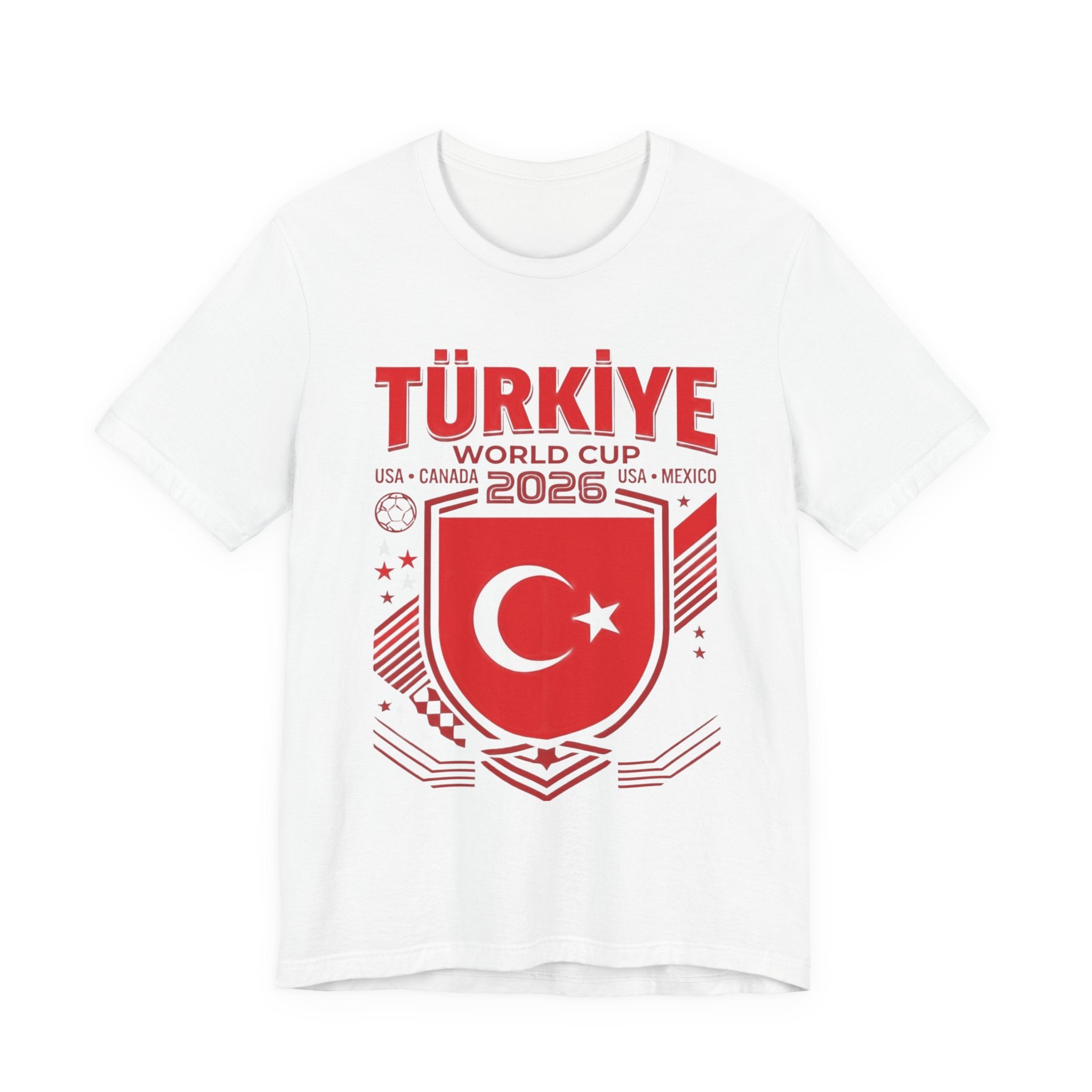 Camiseta Turquía Mundial 2026 | Escudo de Fútbol de Turquía, EE. UU. Canadá México