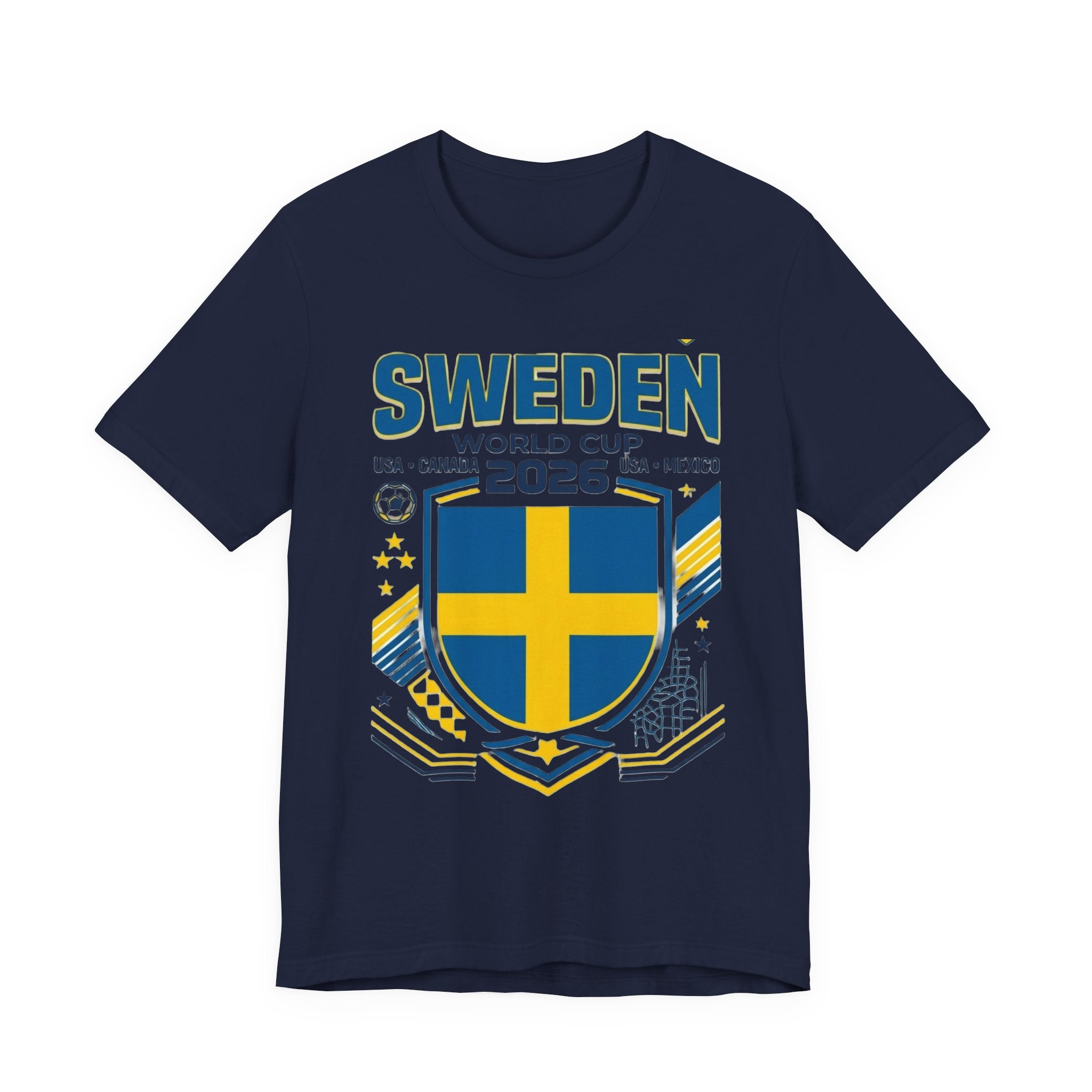 Camiseta Suecia Mundial 2026 | Escudo de la Selección de Suecia, EE. UU. Canadá México
