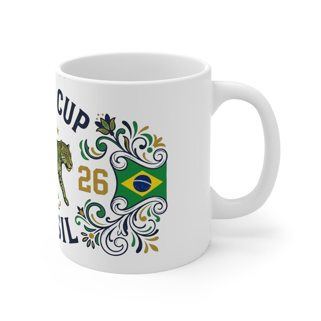 Brasil World Cup 2026 Mug — Soccer Fan Coffee Cup