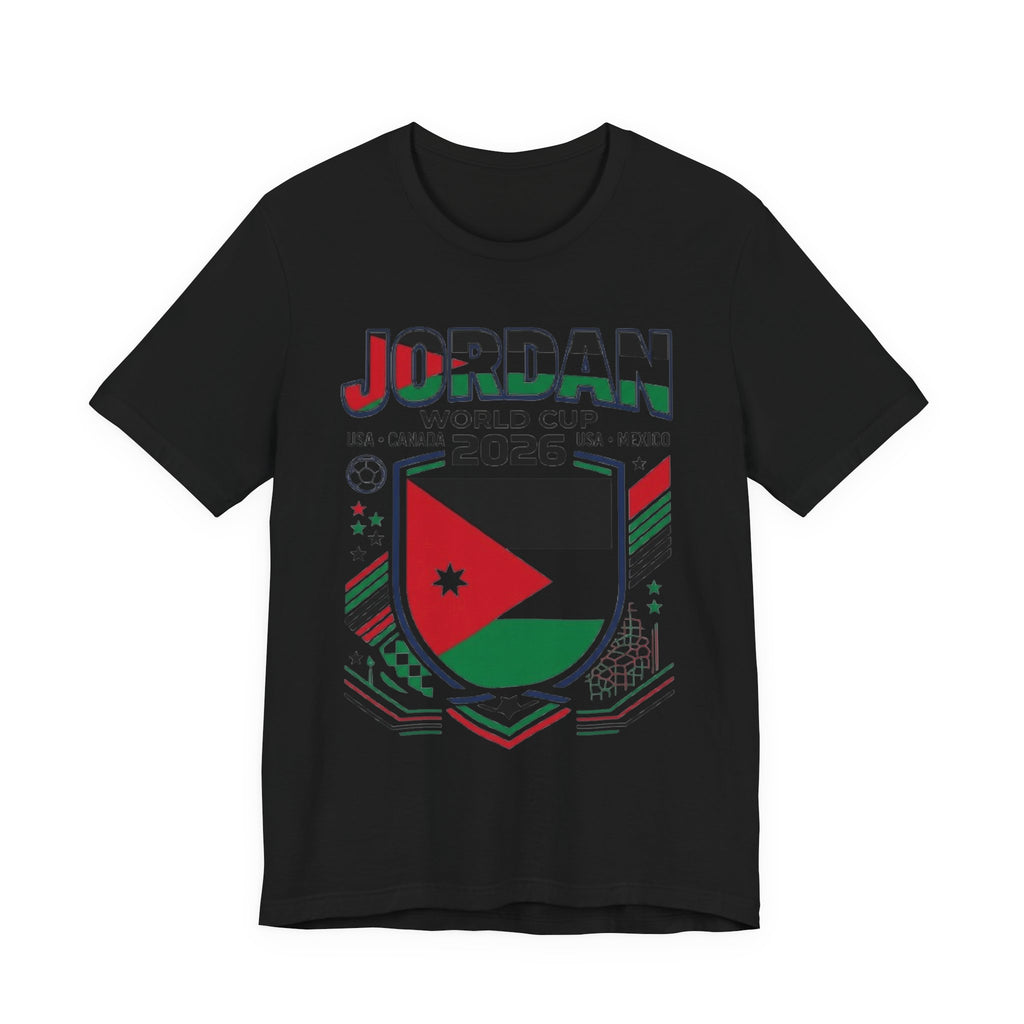 Camiseta Jordan Mundial 2026 | Escudo de fútbol de Jordania, EE. UU., Canadá, México