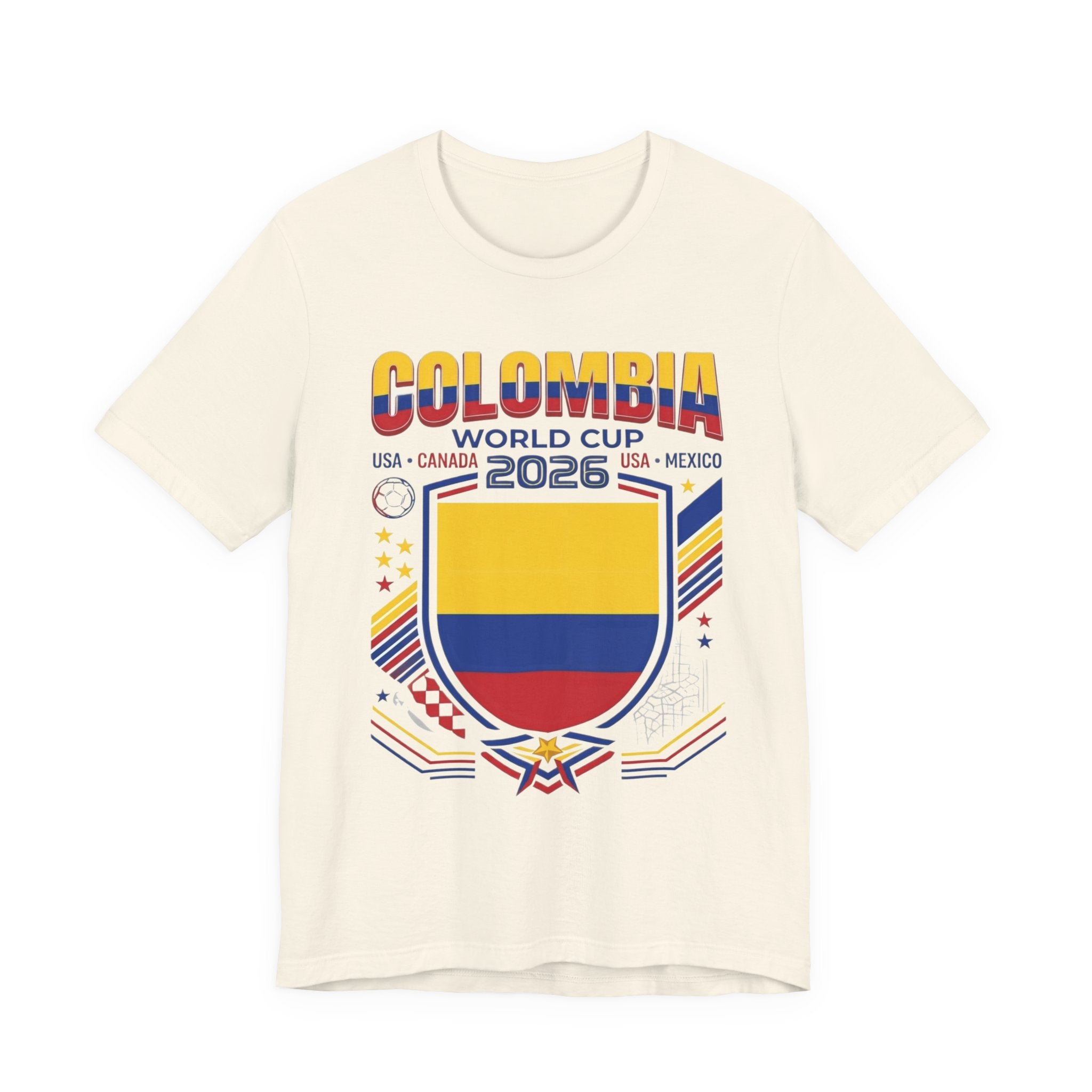 Colombia World Cup 2026 Tee | Colombia Football Crest, USA Canada Mexico