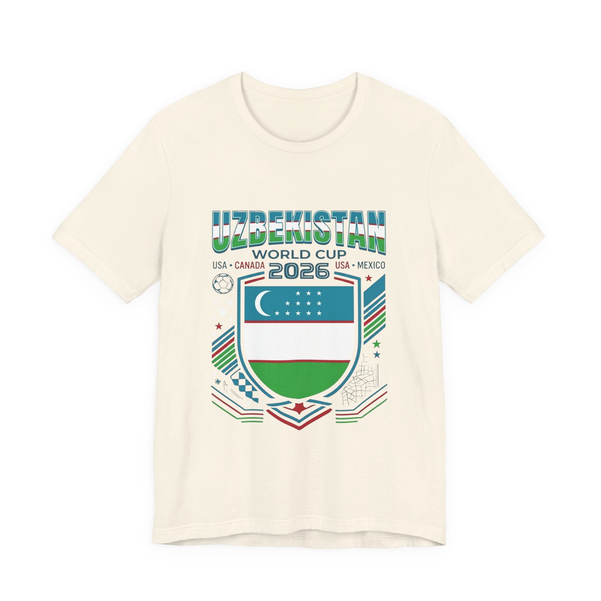 Camiseta Uzbekistán Mundial 2026 | Escudo de fútbol de Uzbekistán, EE. UU. Canadá México