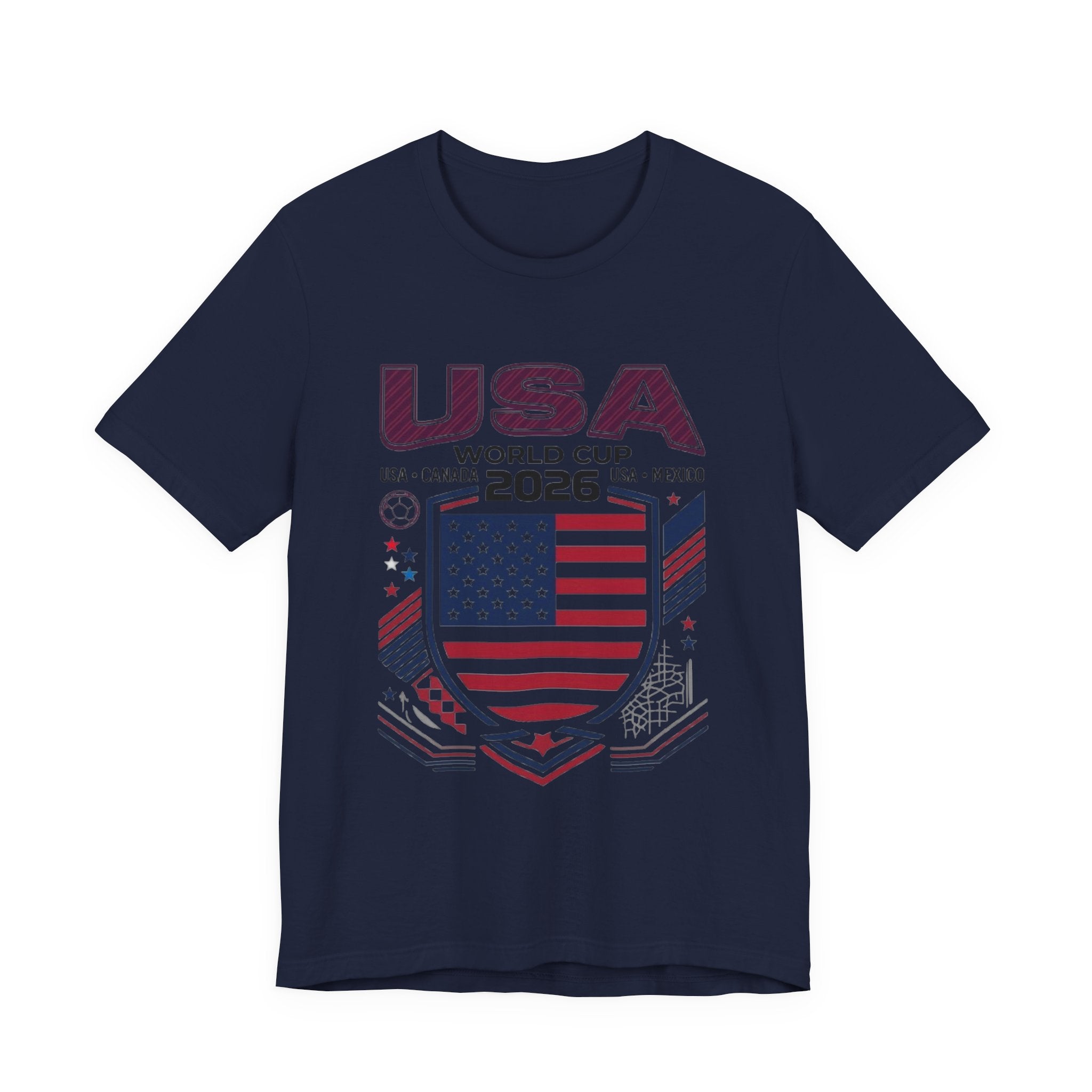 T-shirt Coupe du Monde 2026 États-Unis | Blason Football États-Unis, États-Unis Canada Mexique