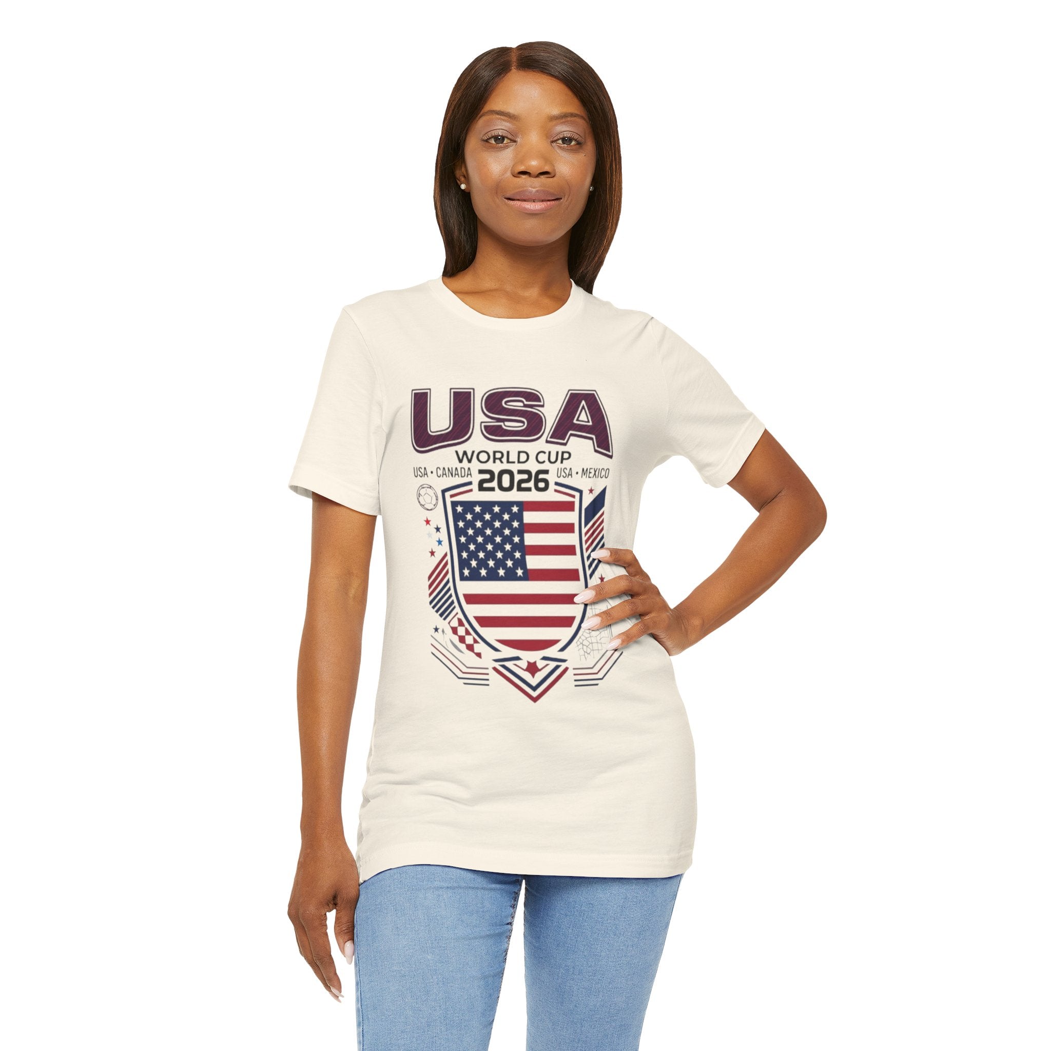 Camiseta de la Copa Mundial USA 2026 | Escudo de Fútbol de USA, USA Canadá México