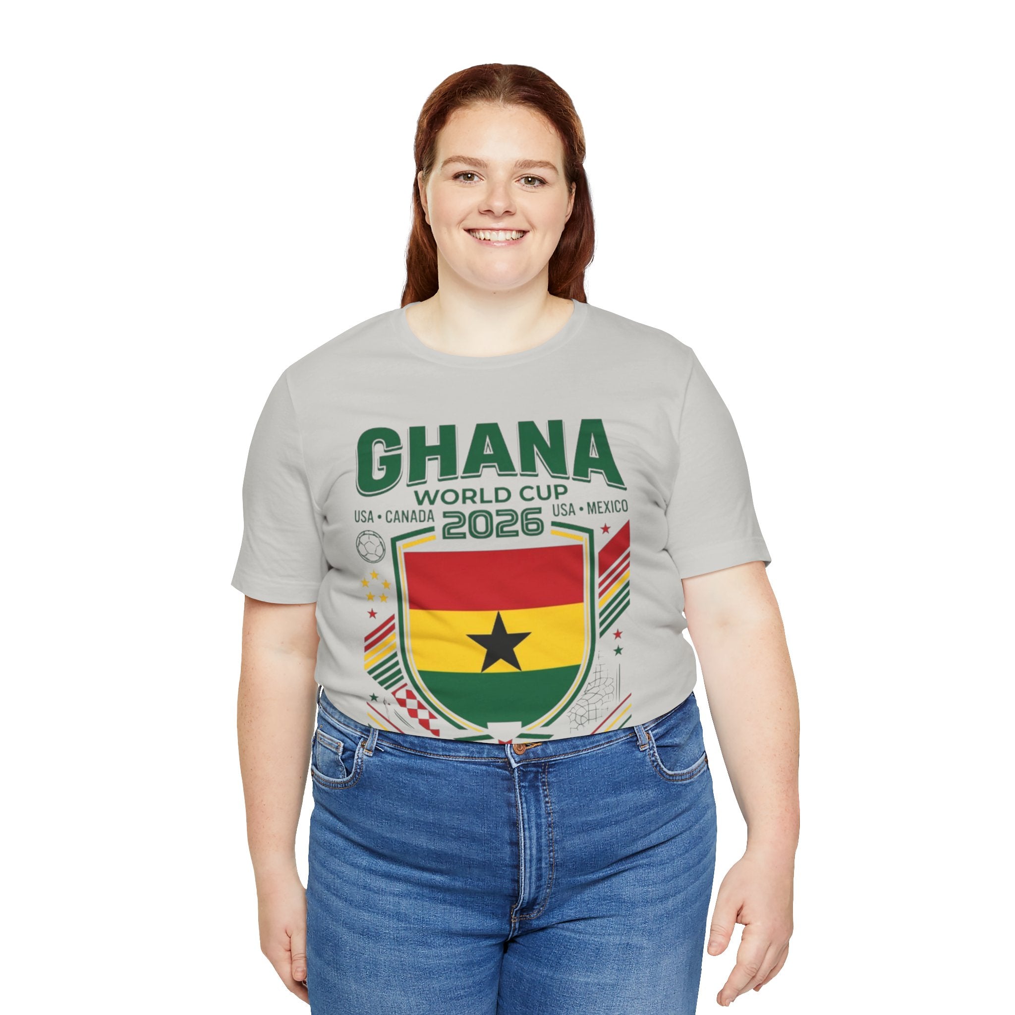 Camiseta de Ghana Mundial 2026 | Escudo de Fútbol de Ghana, EE. UU., Canadá, México
