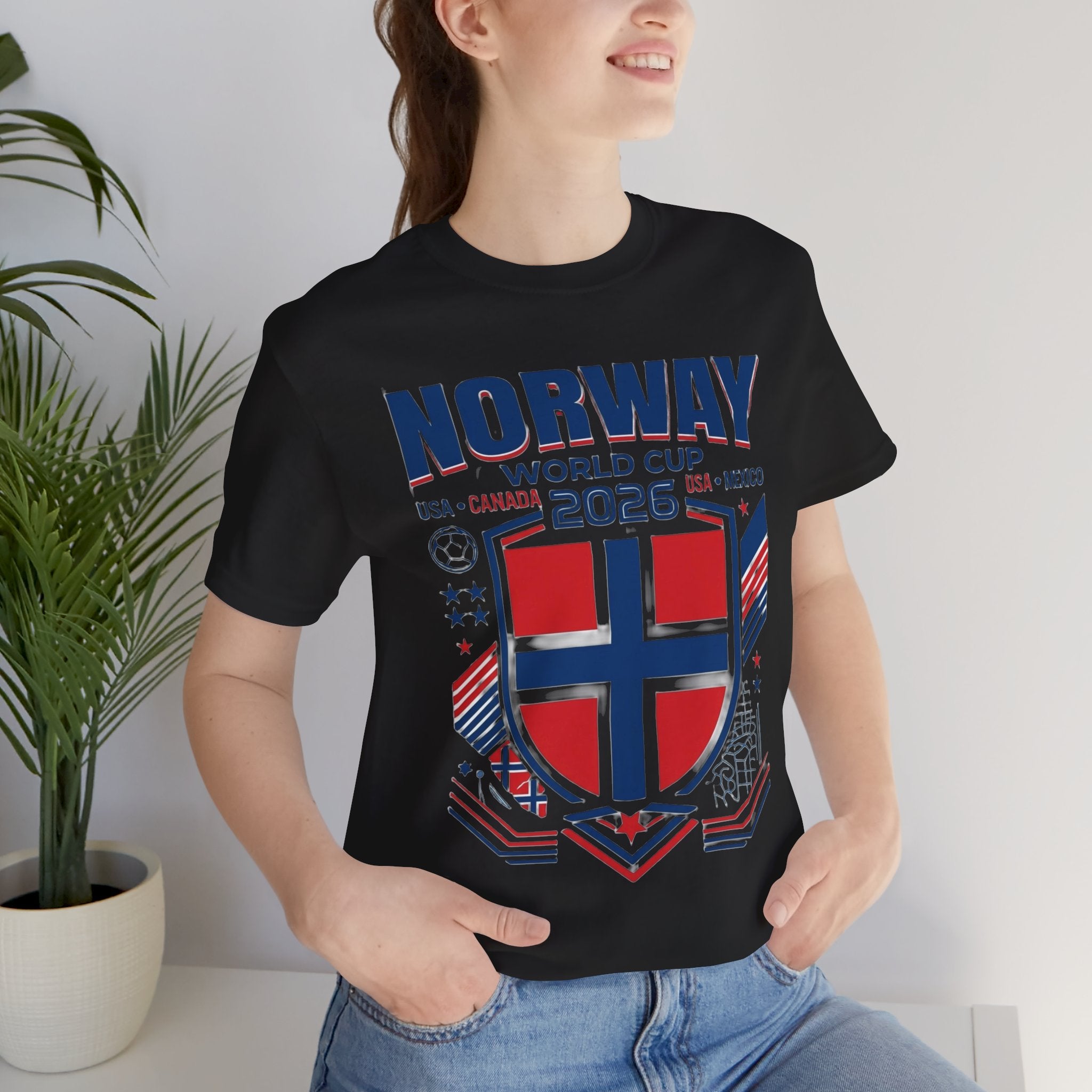 Camiseta Noruega Mundial 2026 | Escudo de Fútbol de Noruega, EE. UU. Canadá México