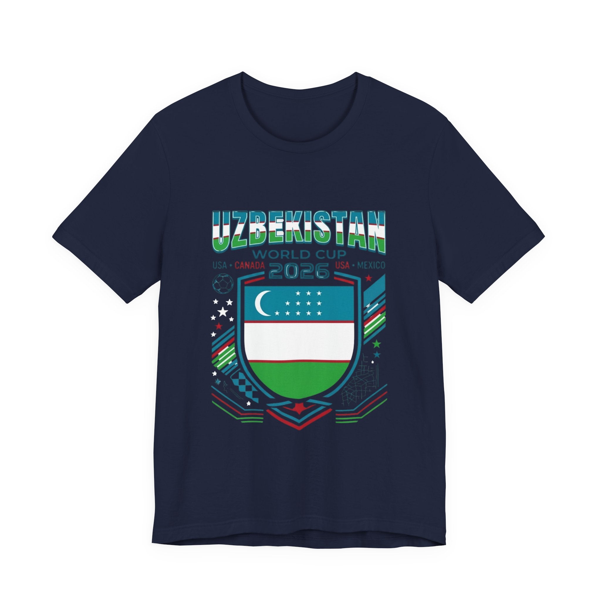 Camiseta Uzbekistán Mundial 2026 | Escudo de fútbol de Uzbekistán, EE. UU. Canadá México