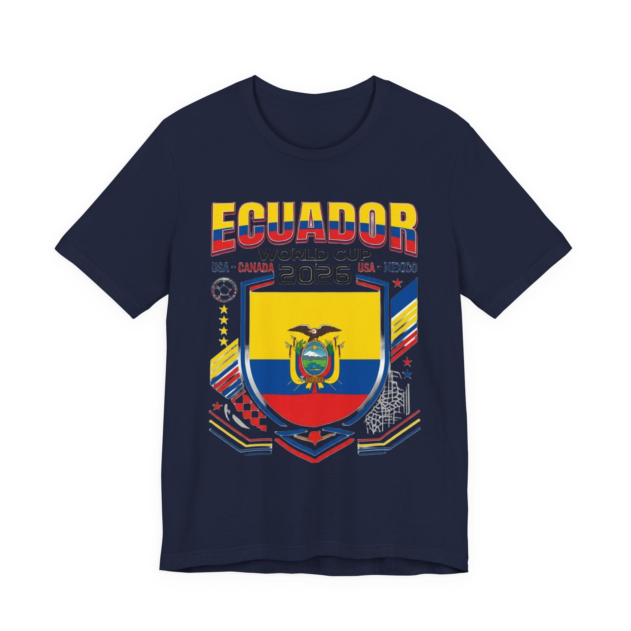 Ecuador World Cup 2026 Tee | Ecuador Football Crest, USA Canada Mexico