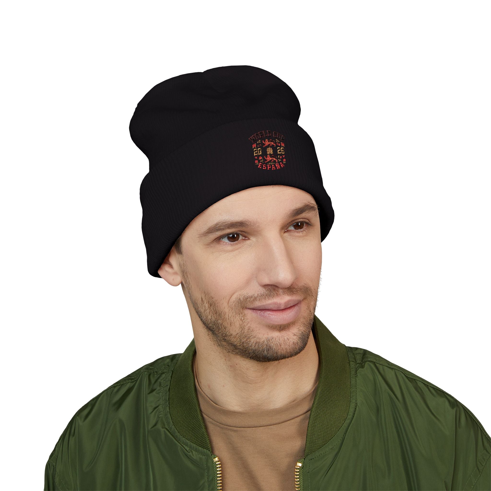 Spain World Cup Embroidered Cuffed Beanie
