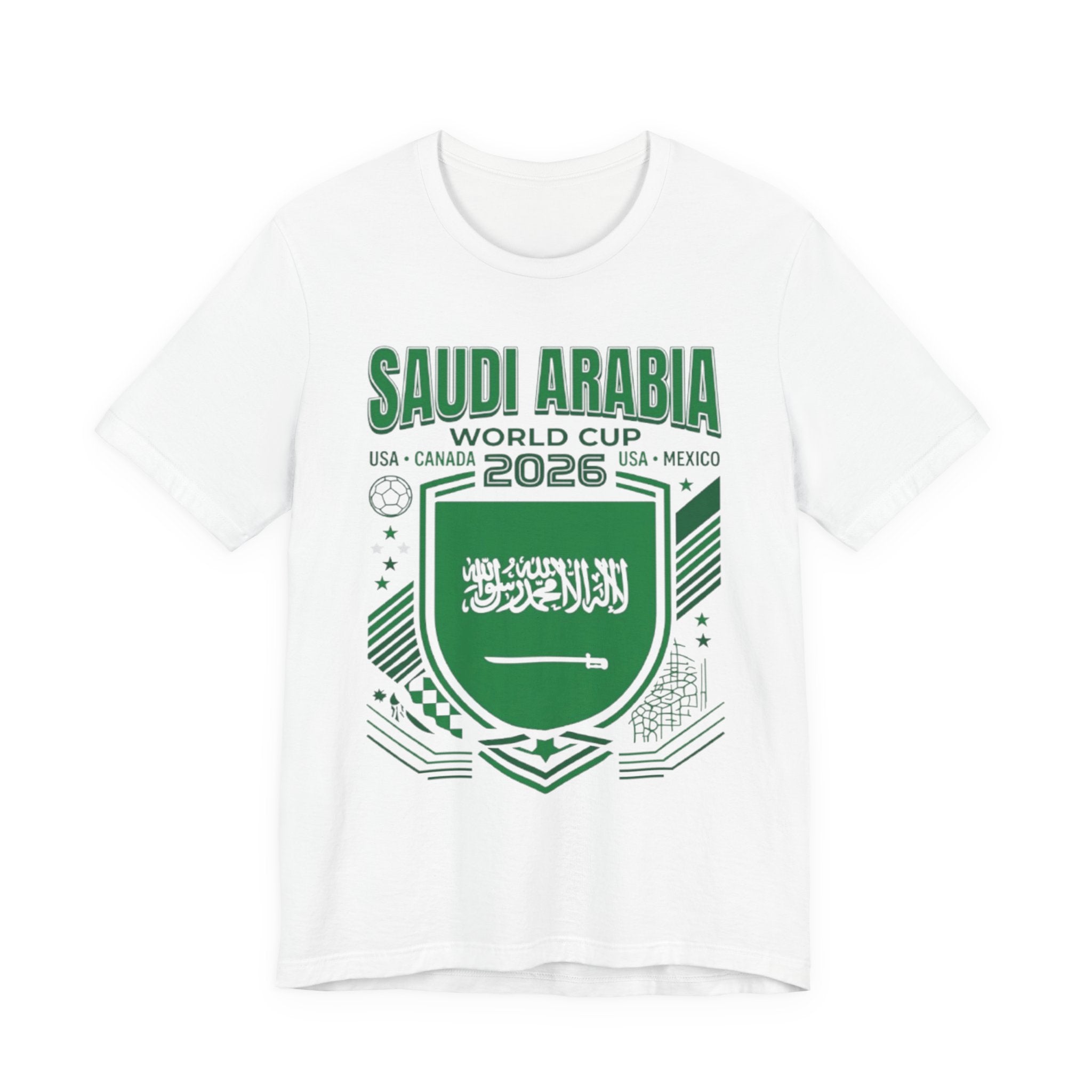 Camiseta de la Copa Mundial 2026 de Arabia Saudita | Escudo de Fútbol de Arabia Saudita, EE. UU. Canadá México