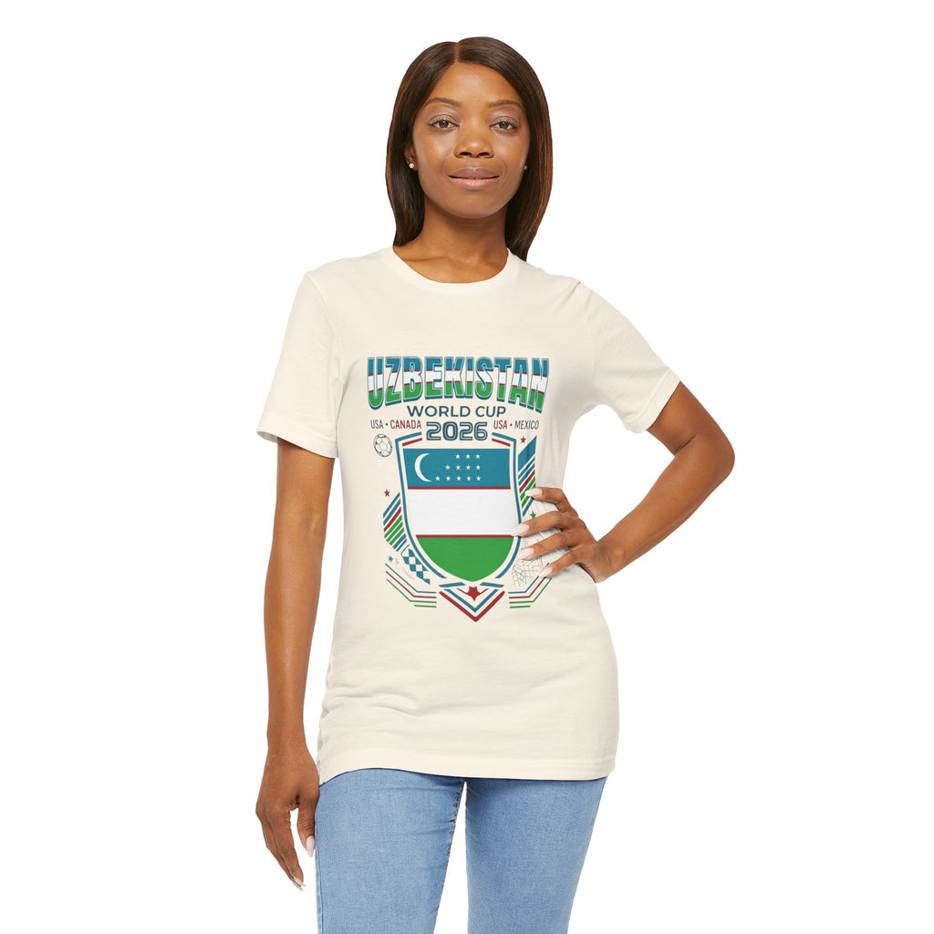 Camiseta Uzbekistán Mundial 2026 | Escudo de fútbol de Uzbekistán, EE. UU. Canadá México