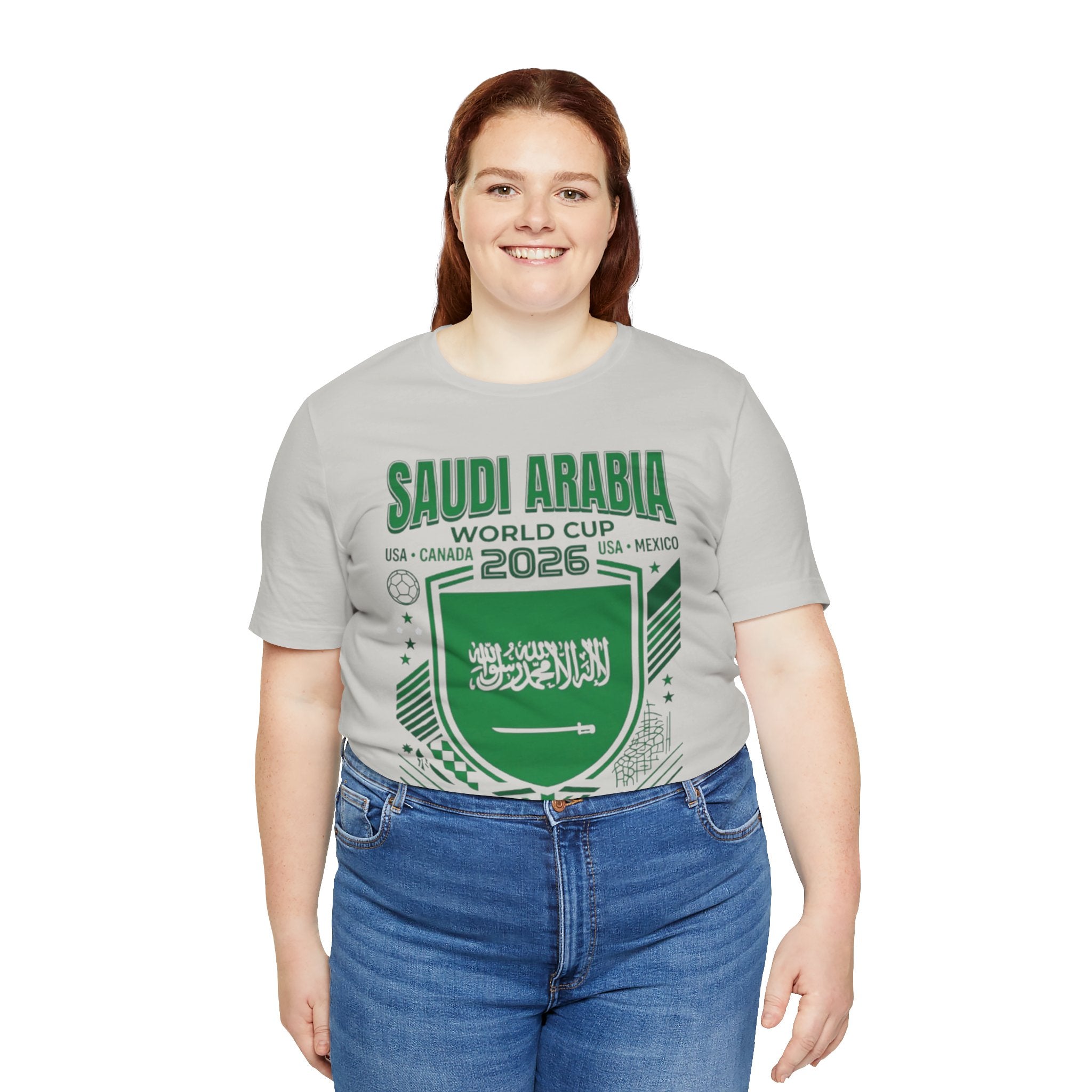 Camiseta de la Copa Mundial 2026 de Arabia Saudita | Escudo de Fútbol de Arabia Saudita, EE. UU. Canadá México