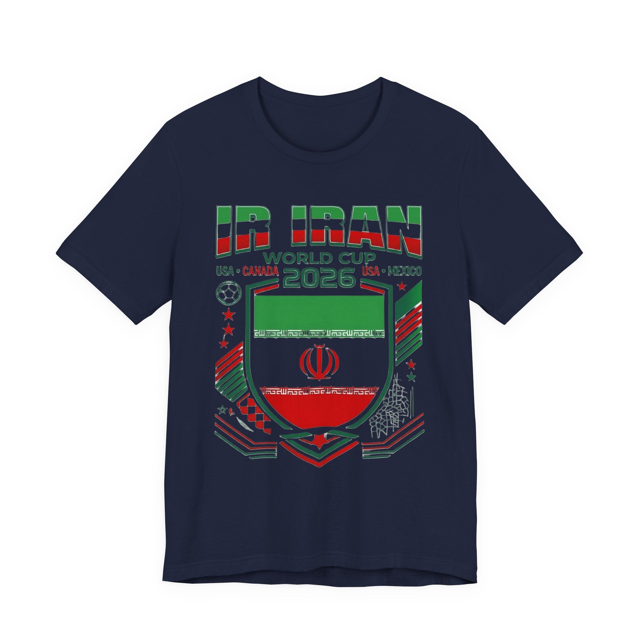 Iran World Cup 2026 Tee | Iran Football Crest, USA Canada Mexico