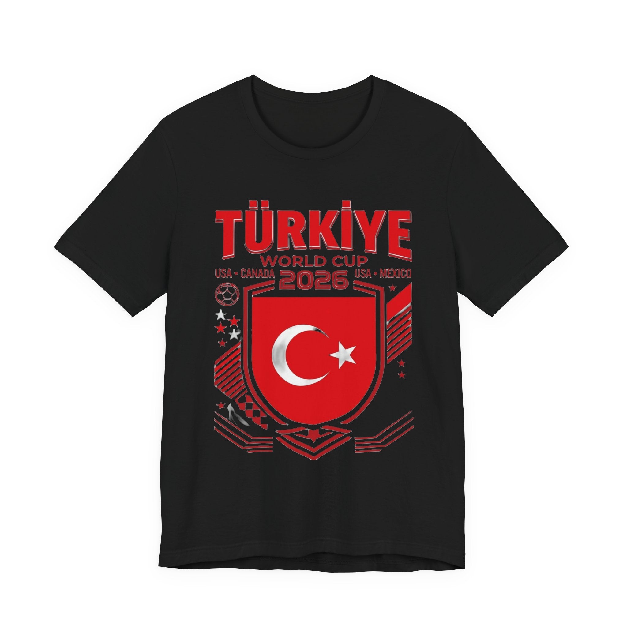 Camiseta Turquía Mundial 2026 | Escudo de Fútbol de Turquía, EE. UU. Canadá México