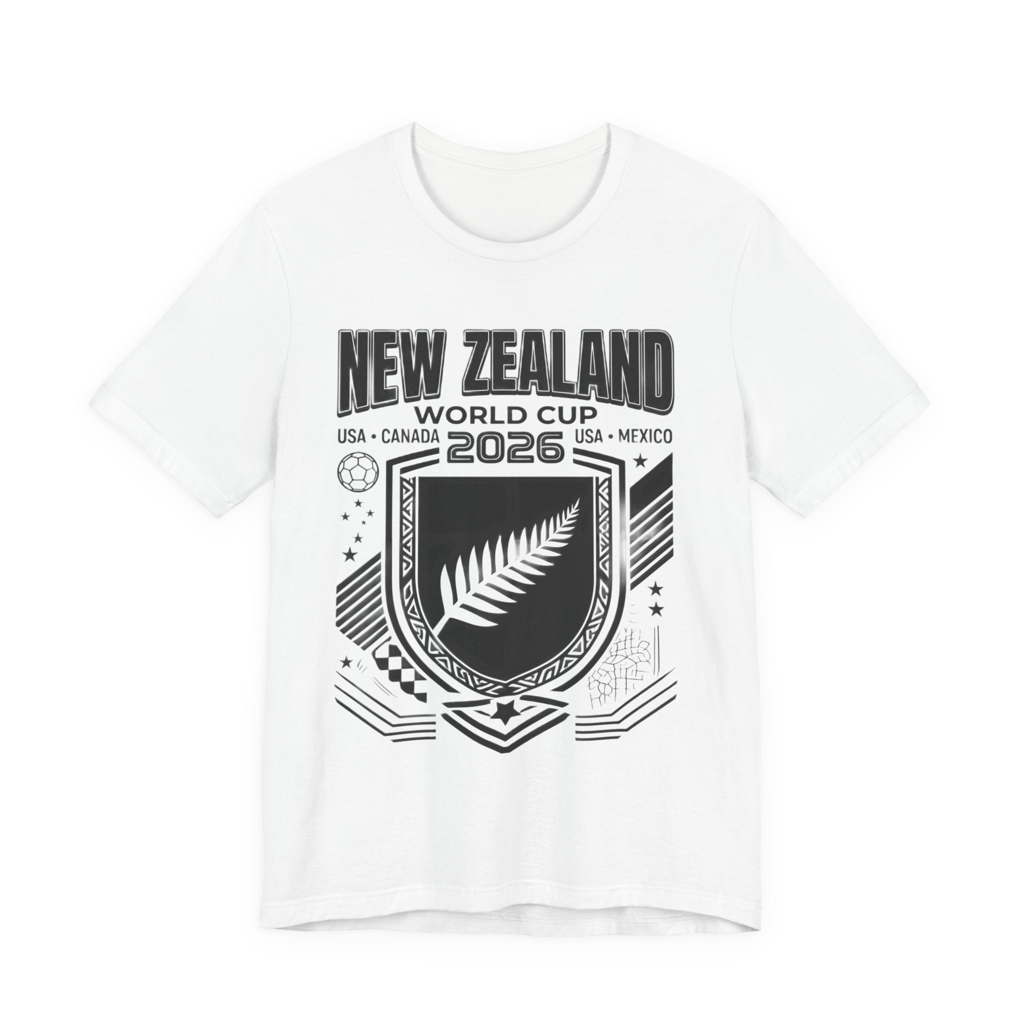 T-shirt Nouvelle-Zélande Coupe du Monde 2026 | Blason de la fédération néo-zélandaise de football, États-Unis, Canada, Mexique