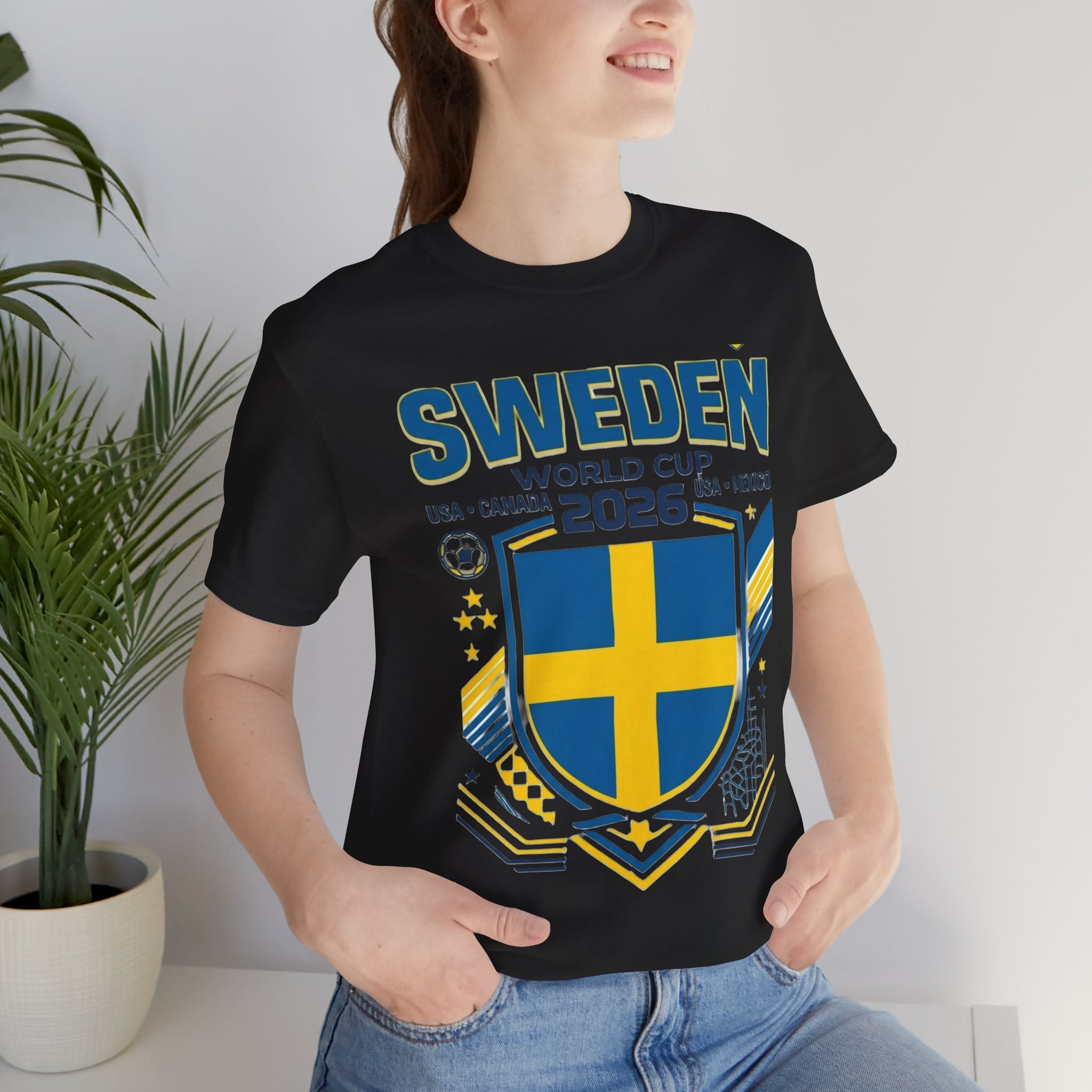 Camiseta Suecia Mundial 2026 | Escudo de la Selección de Suecia, EE. UU. Canadá México