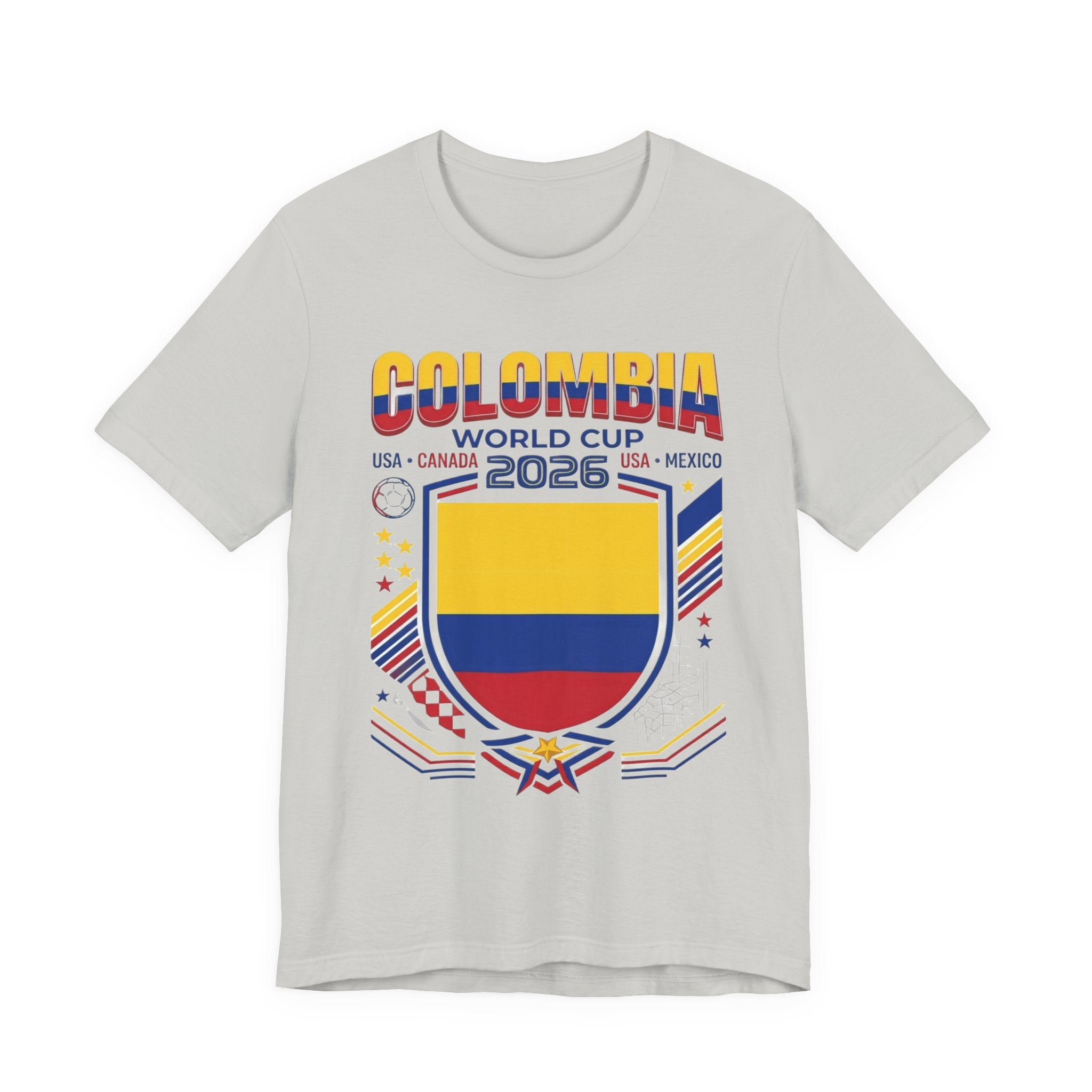 Colombia World Cup 2026 Tee | Colombia Football Crest, USA Canada Mexico