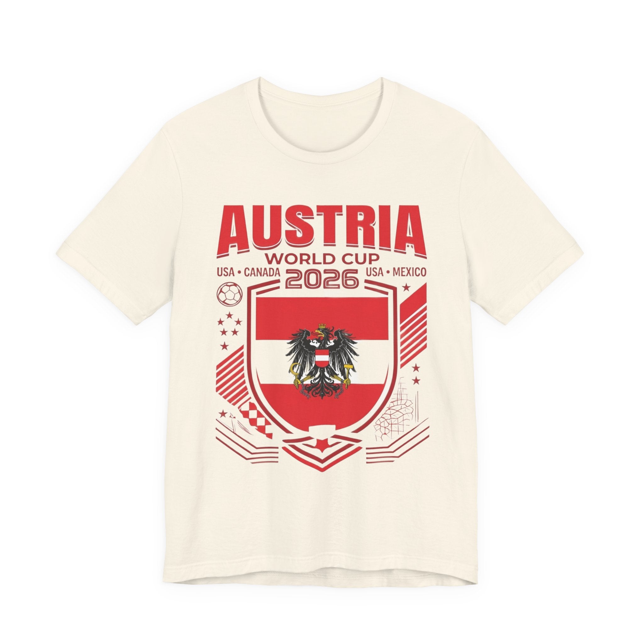 Austria World Cup 2026 Tee | Austria Football Crest, USA Canada Mexico