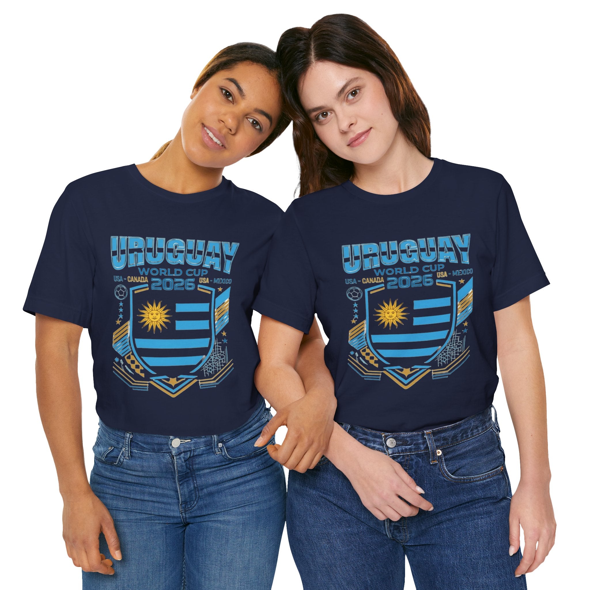 Camiseta Mundial Uruguay 2026 | Escudo de Fútbol de Uruguay, EE. UU., Canadá, México