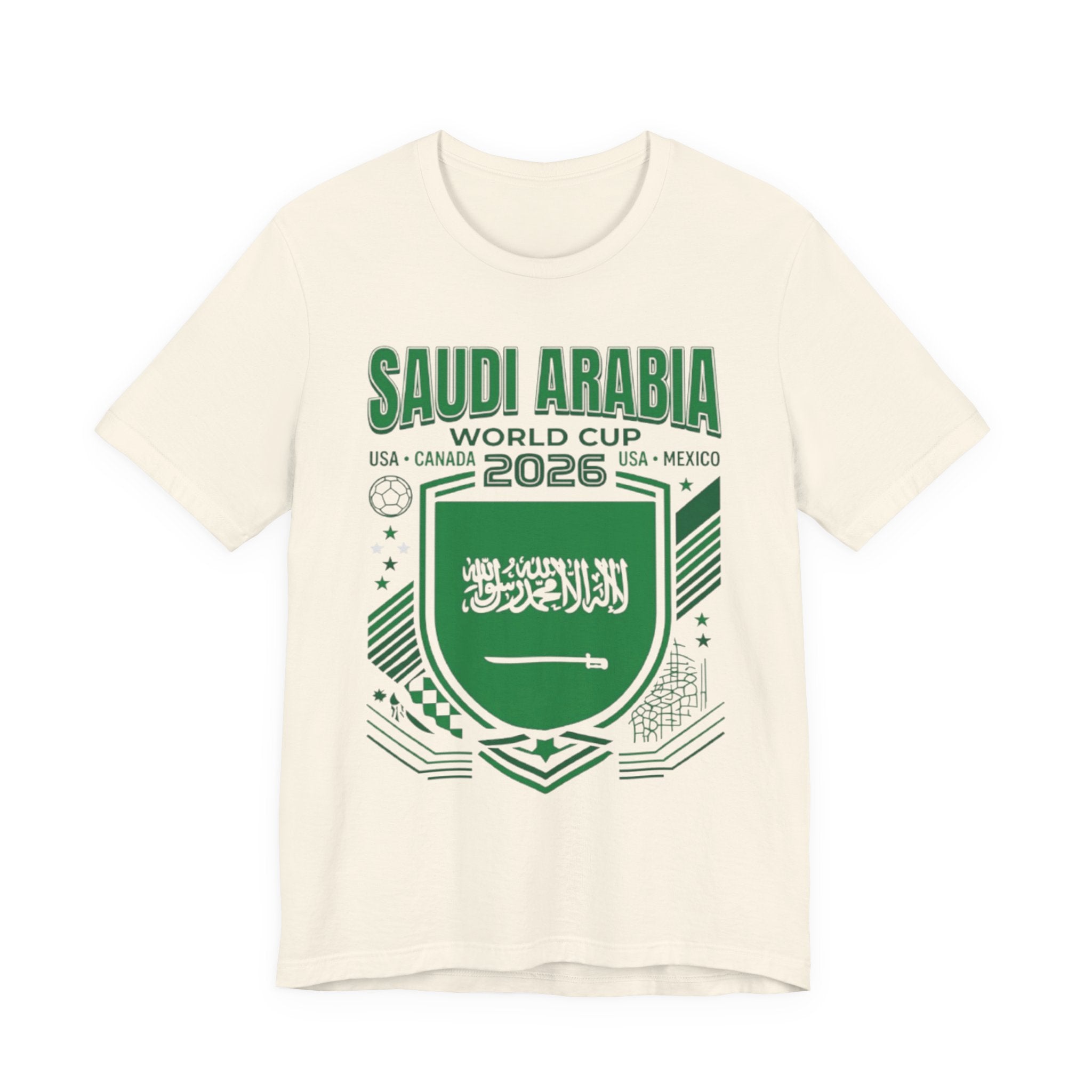 Camiseta de la Copa Mundial 2026 de Arabia Saudita | Escudo de Fútbol de Arabia Saudita, EE. UU. Canadá México