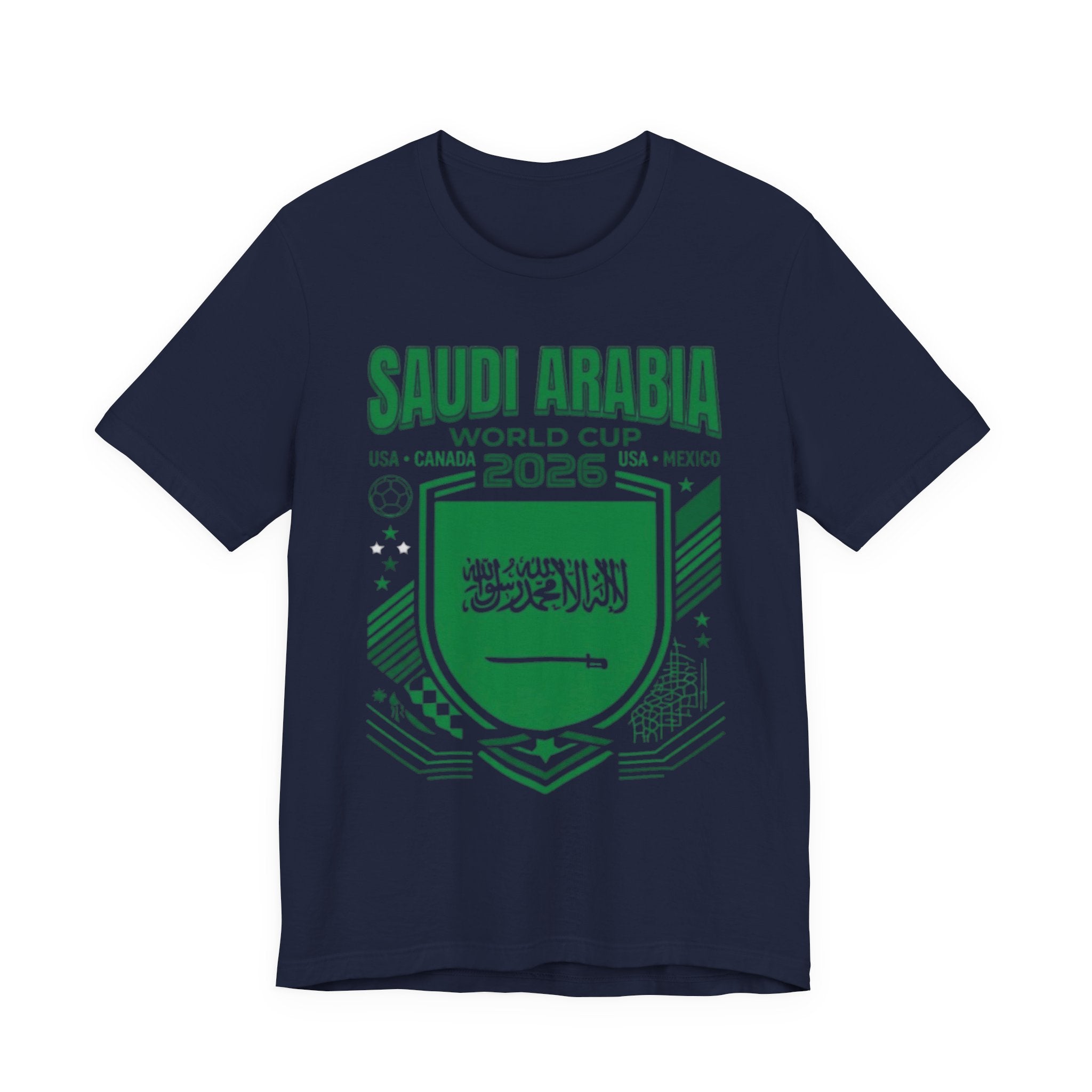 Camiseta de la Copa Mundial 2026 de Arabia Saudita | Escudo de Fútbol de Arabia Saudita, EE. UU. Canadá México