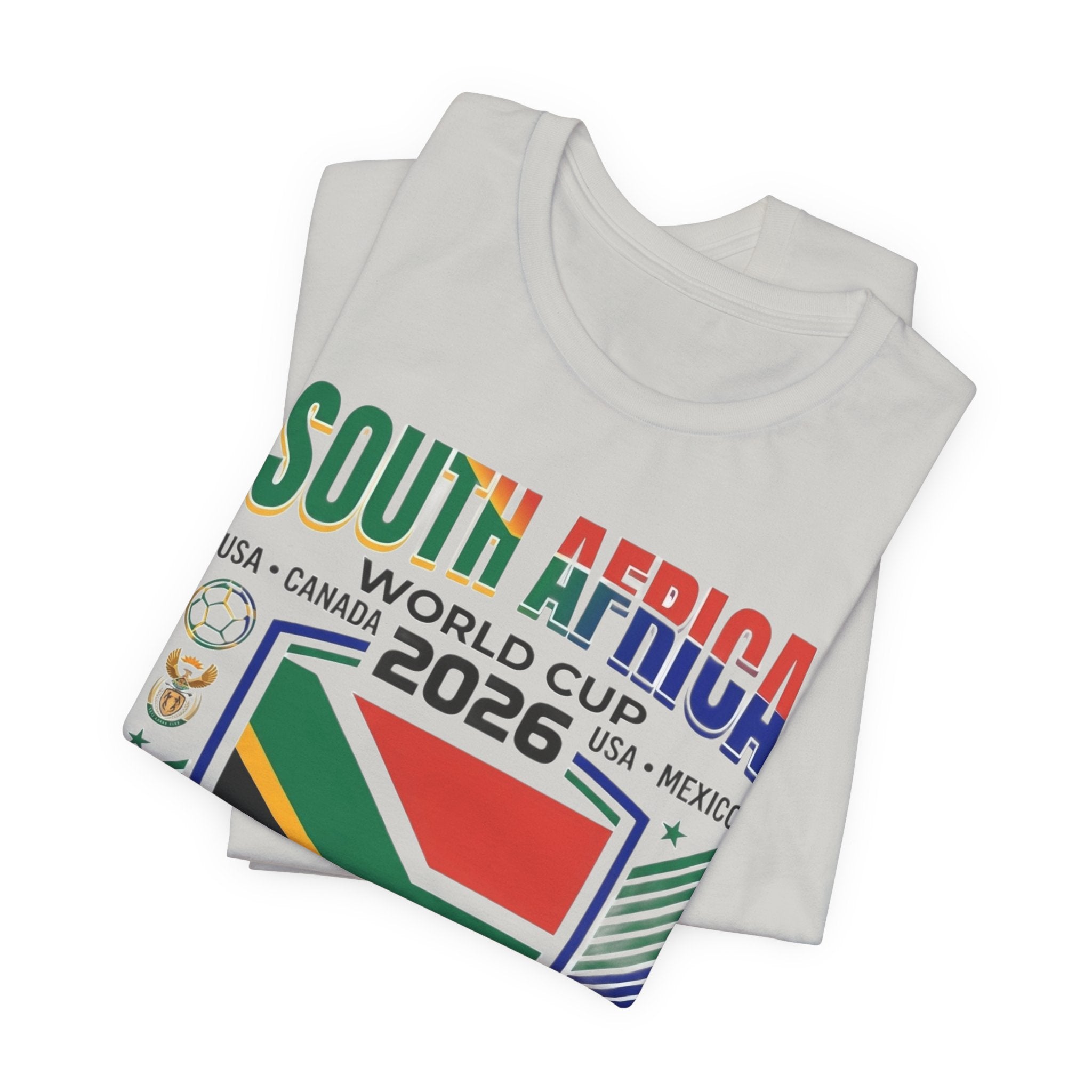 Camiseta Mundial de Sudáfrica 2026 | Escudo de Fútbol de Sudáfrica, EE. UU., Canadá, México