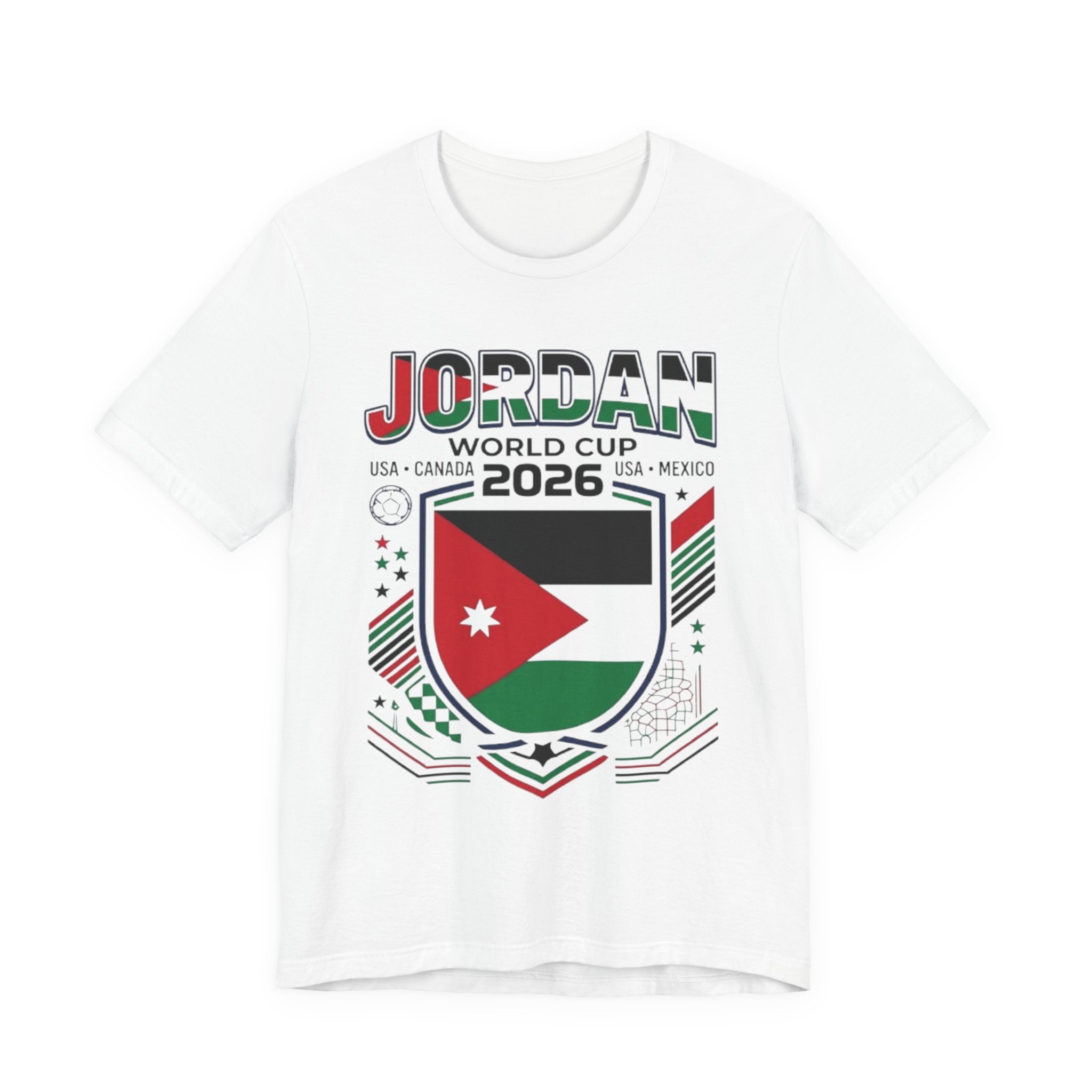 Jordan World Cup 2026 Tee | Jordan Football Crest, USA Canada Mexico