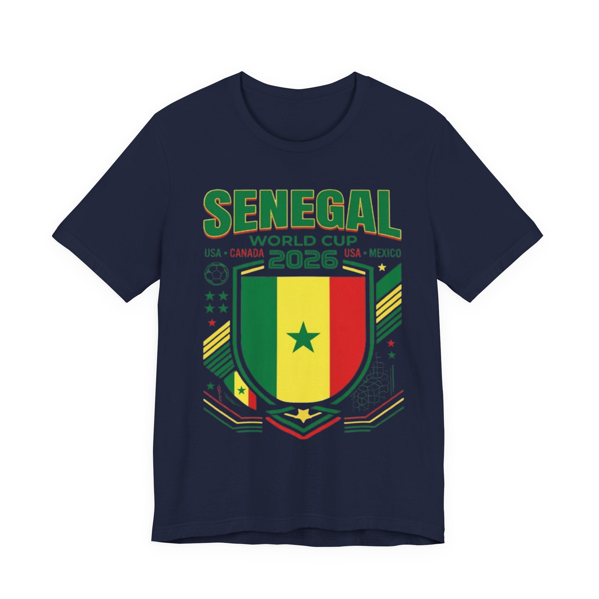 Camiseta Senegal Copa Mundial 2026 | Escudo de la Selección de Senegal, EE. UU. Canadá México