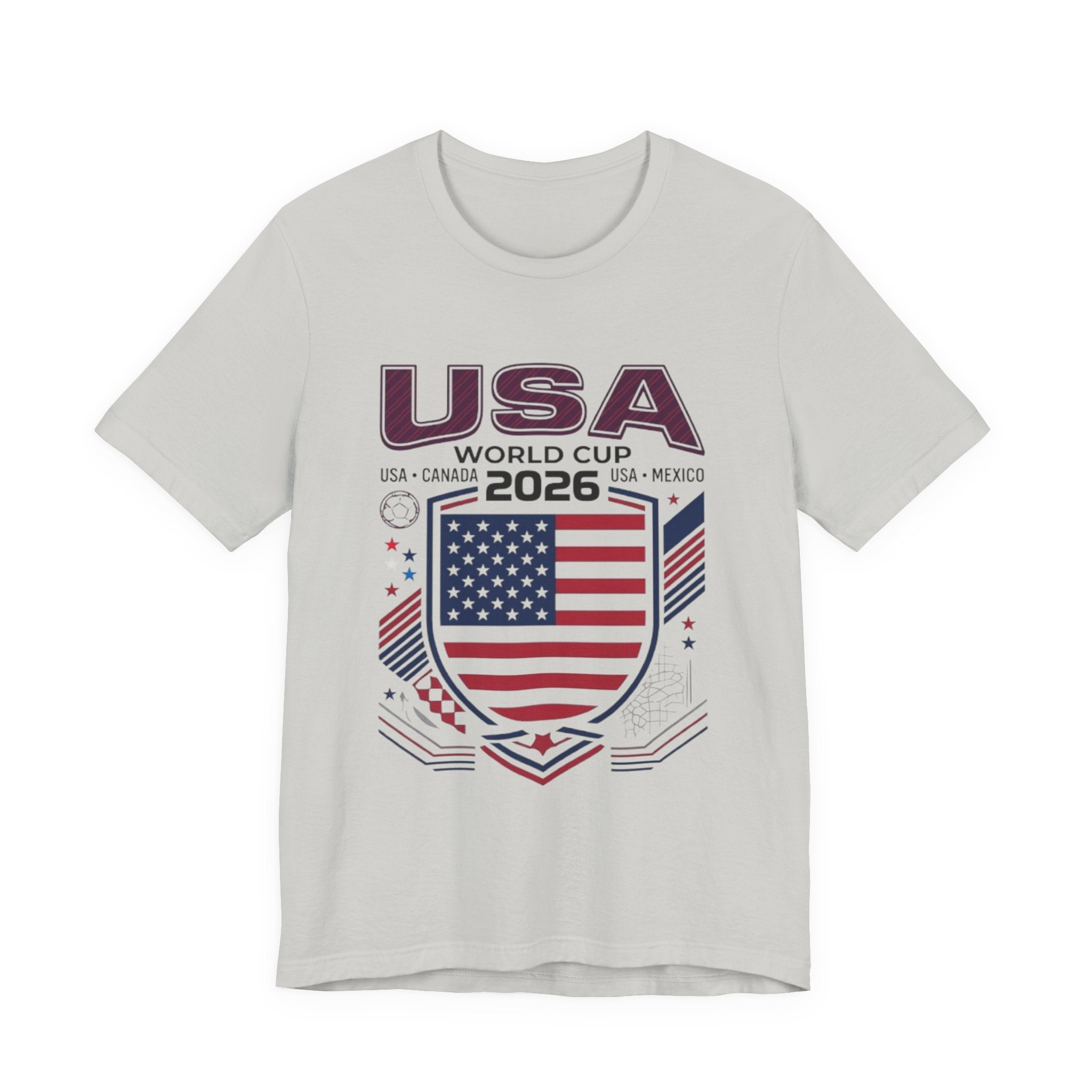 T-shirt Coupe du Monde 2026 États-Unis | Blason Football États-Unis, États-Unis Canada Mexique