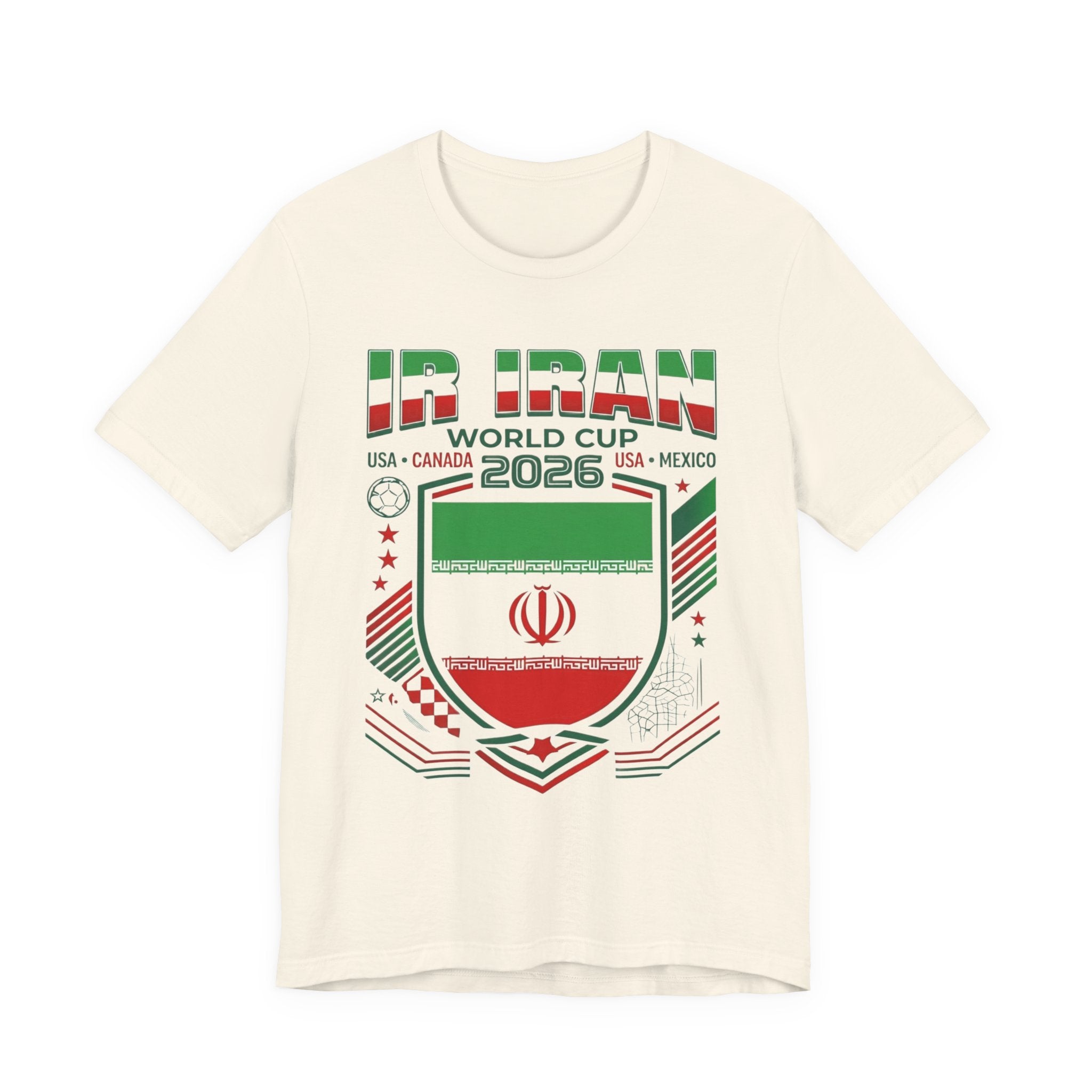 Iran World Cup 2026 Tee | Iran Football Crest, USA Canada Mexico