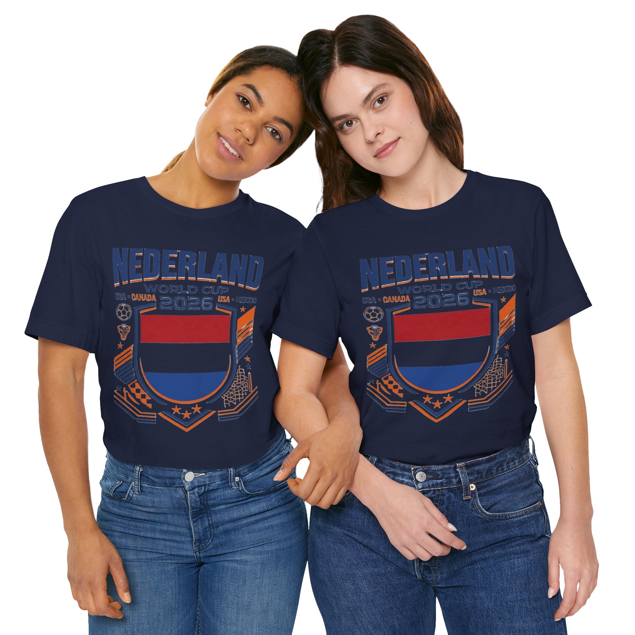 Camiseta de Holanda Mundial 2026 | Escudo de fútbol de Holanda, EE. UU., Canadá, México