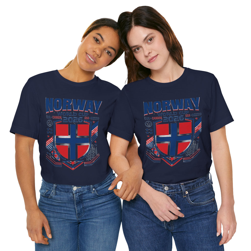 Camiseta Noruega Mundial 2026 | Escudo de Fútbol de Noruega, EE. UU. Canadá México