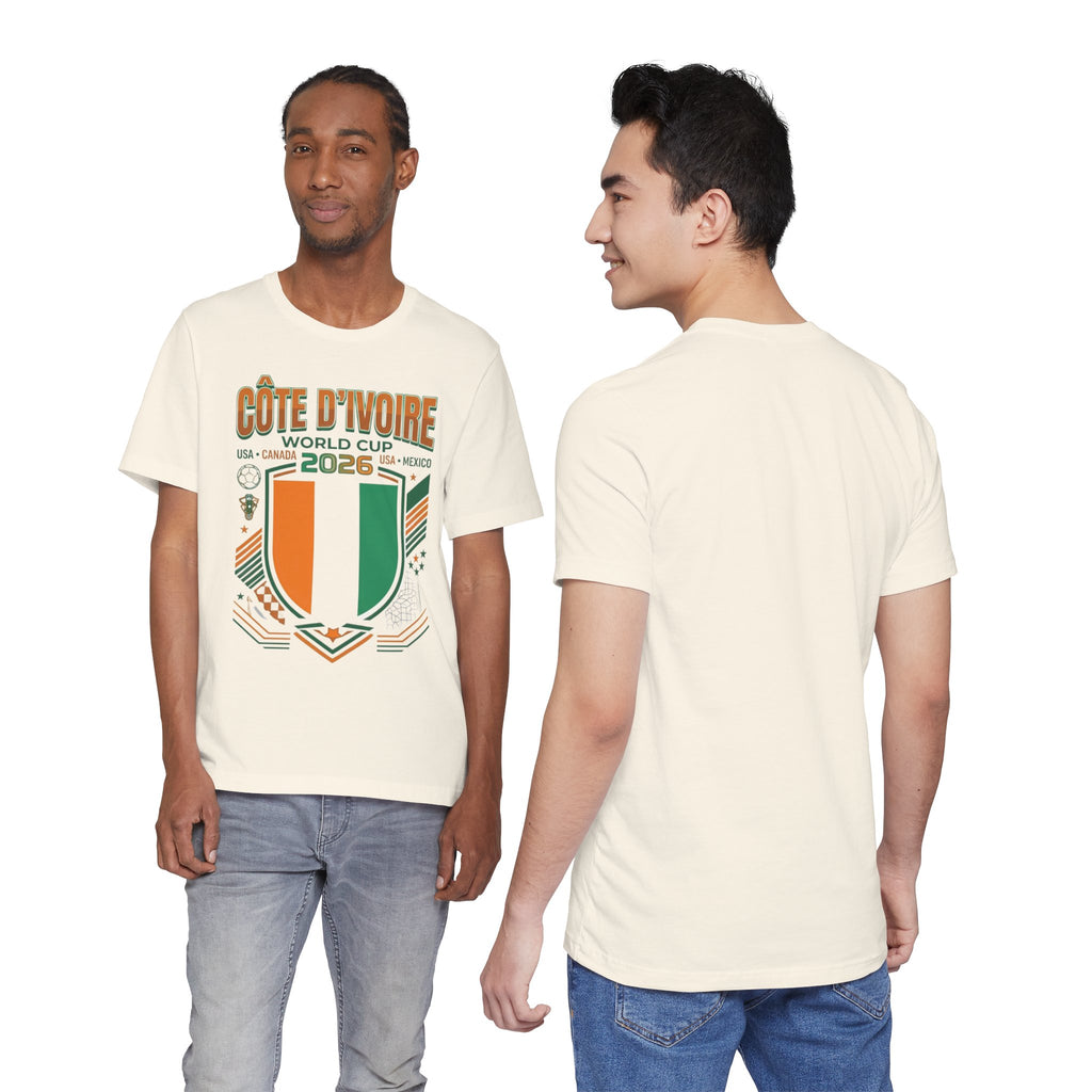 Camiseta Copa Mundial 2026 Costa de Marfil | Escudo de Fútbol de Costa de Marfil, EE. UU. Canadá México