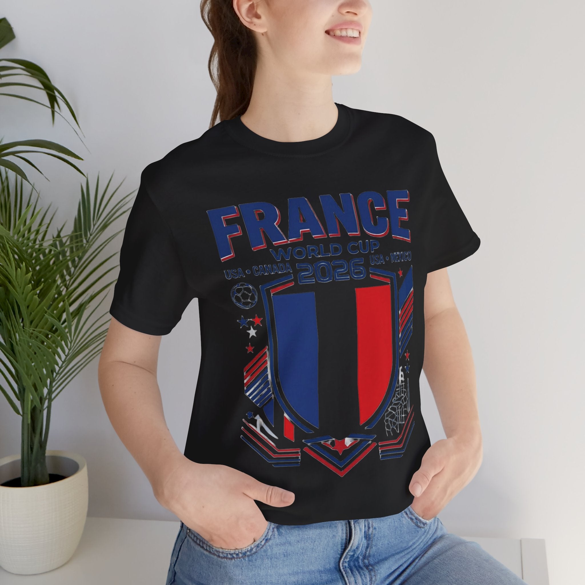 France World Cup 2026 Tee | France Football Crest, USA Canada Mexico