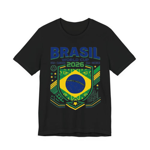 Brazil World Cup 2026 Tee | Brazil Football Crest, USA Canada Mexico