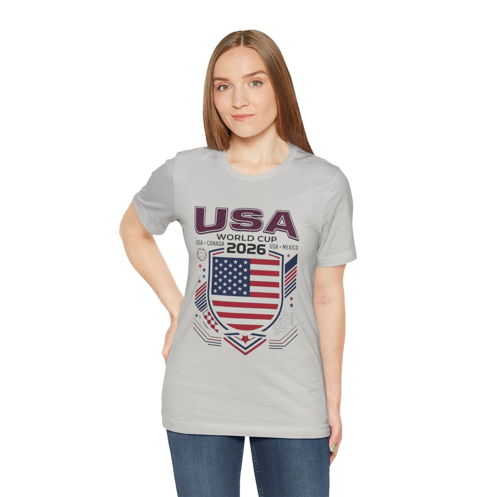 Camiseta de la Copa Mundial USA 2026 | Escudo de Fútbol de USA, USA Canadá México