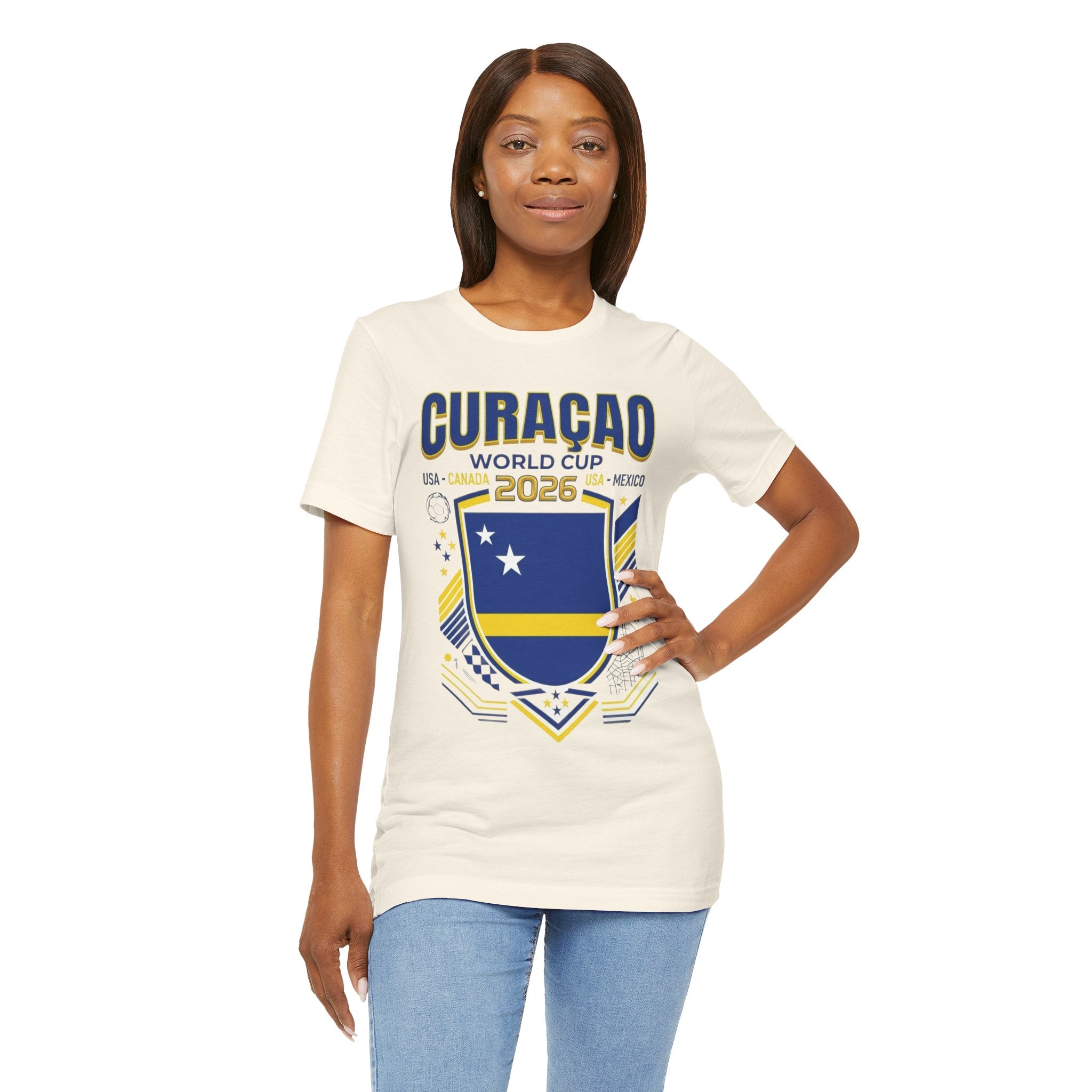 Camiseta Curazao Mundial 2026 | Escudo de Fútbol de Curazao, EE. UU., Canadá, México