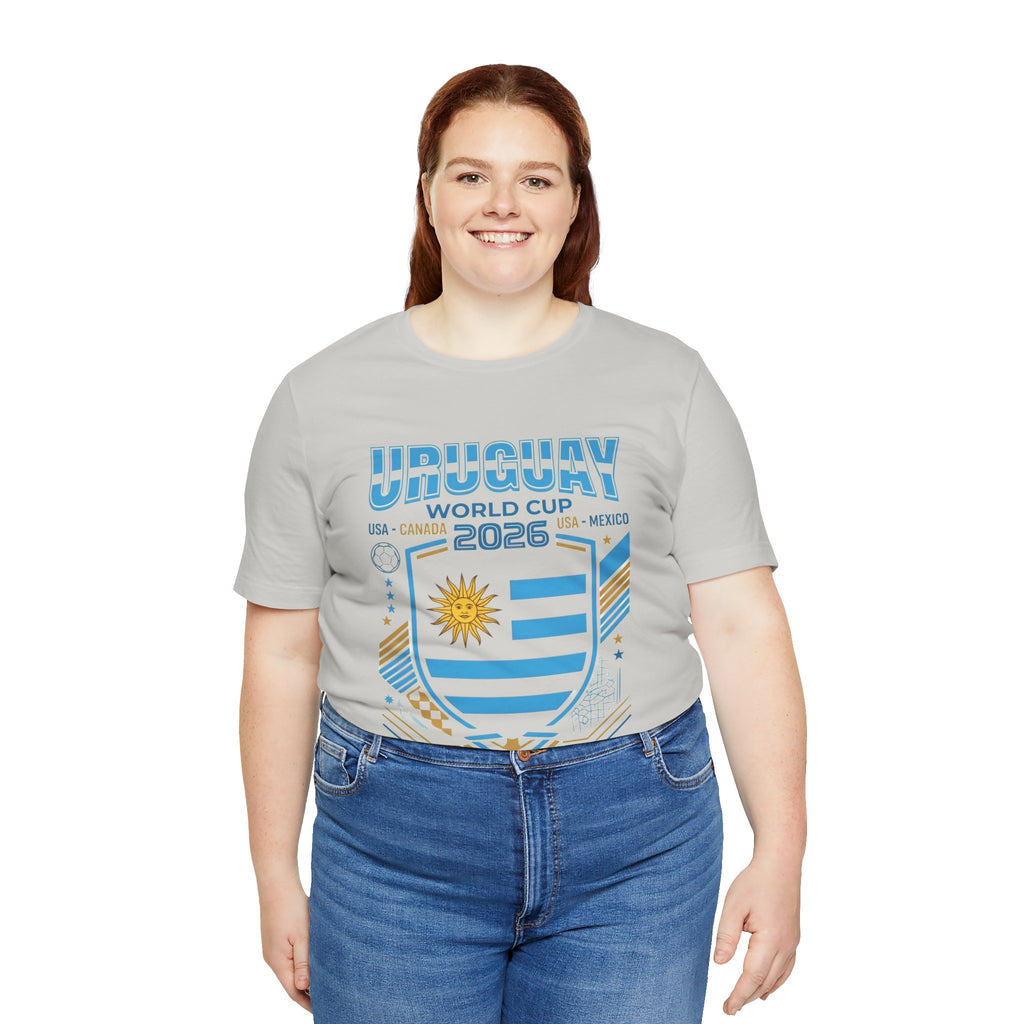 Camiseta Mundial Uruguay 2026 | Escudo de Fútbol de Uruguay, EE. UU., Canadá, México