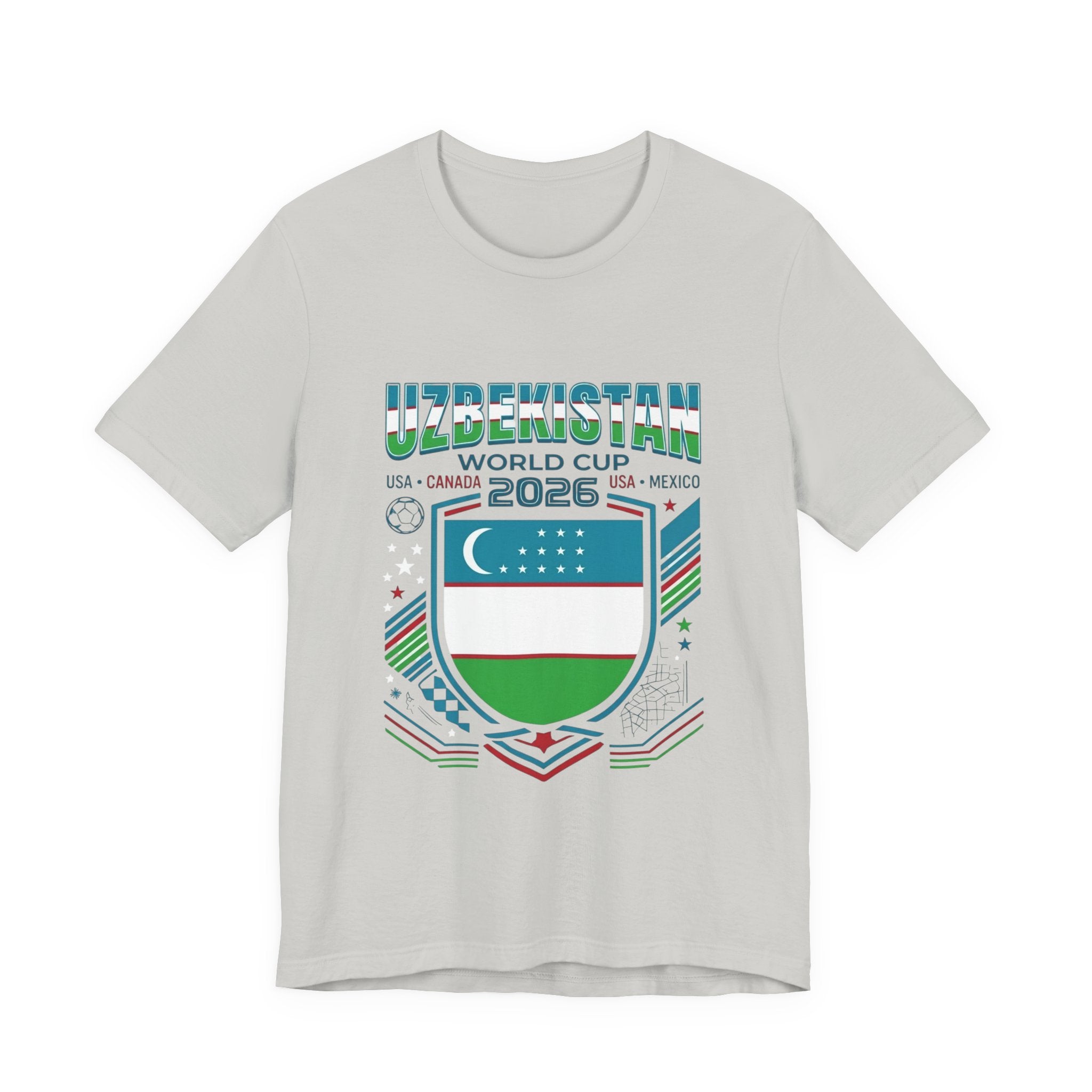 Camiseta Uzbekistán Mundial 2026 | Escudo de fútbol de Uzbekistán, EE. UU. Canadá México