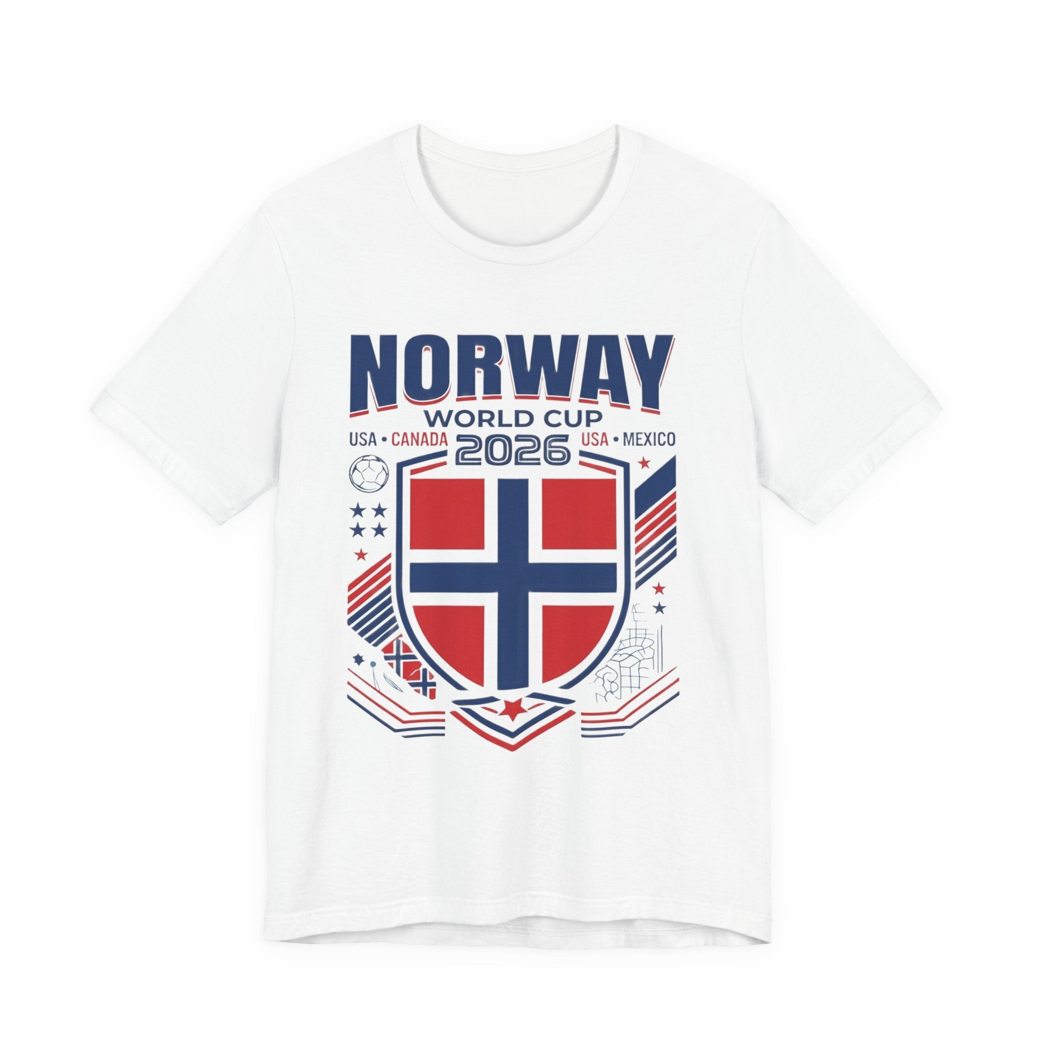 T-shirt Norvège Coupe du Monde 2026 | Blason Football Norvège, USA Canada Mexique