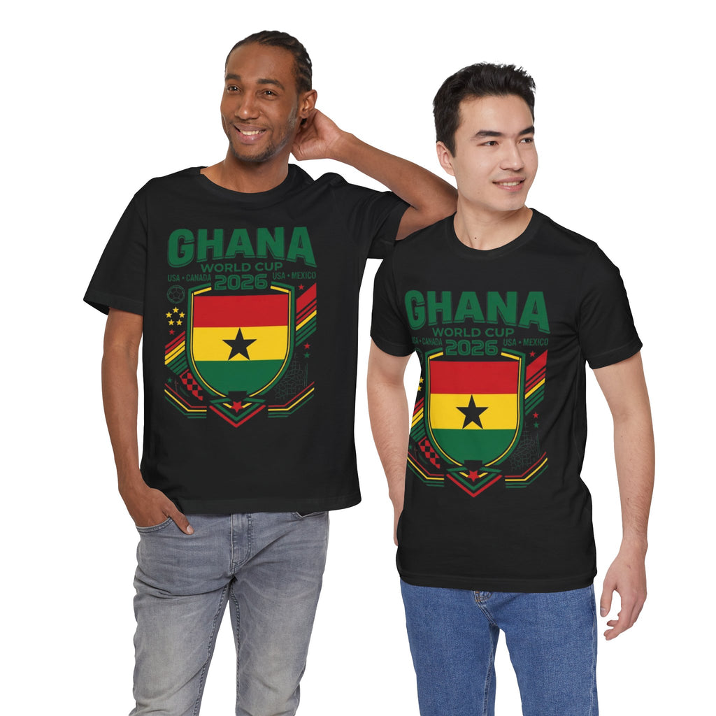 Camiseta de Ghana Mundial 2026 | Escudo de Fútbol de Ghana, EE. UU., Canadá, México