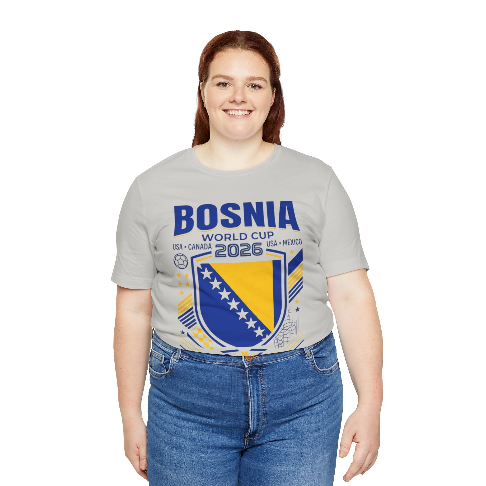 Camiseta Bosnia Mundial 2026 | Escudo de Fútbol de Bosnia, EE. UU. Canadá México